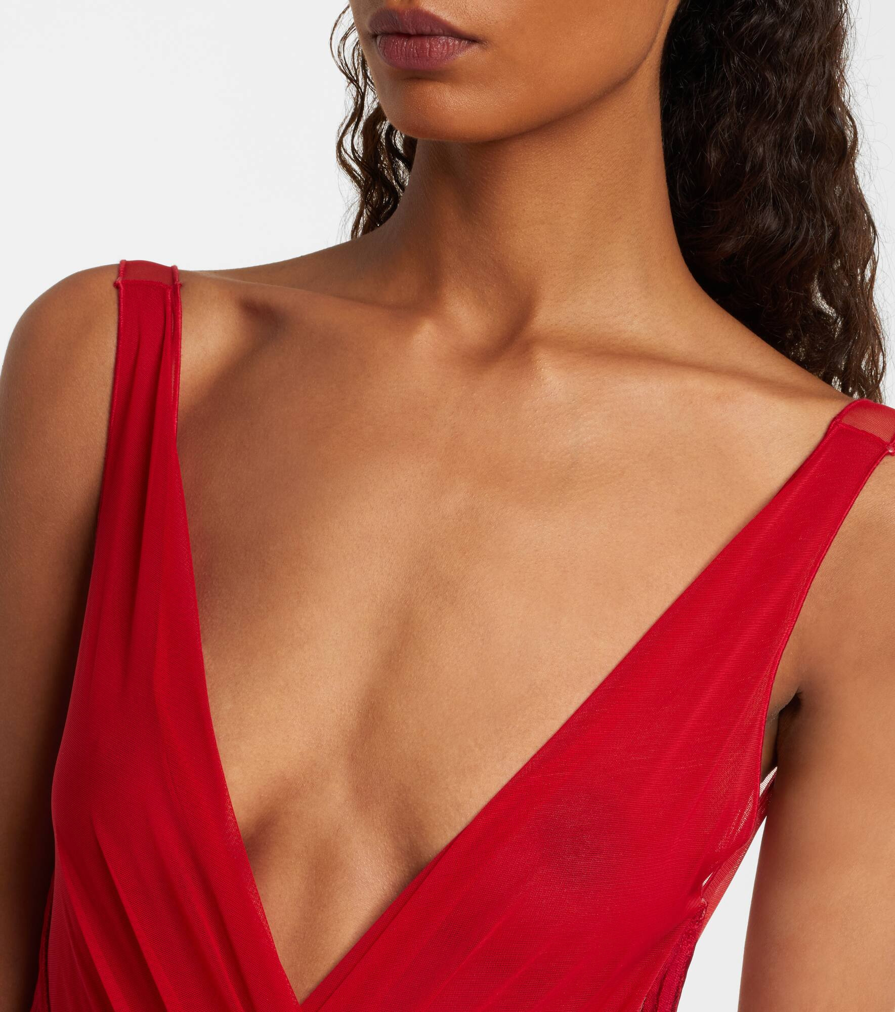 Soutache embroidered tulle cocktail dress - 4
