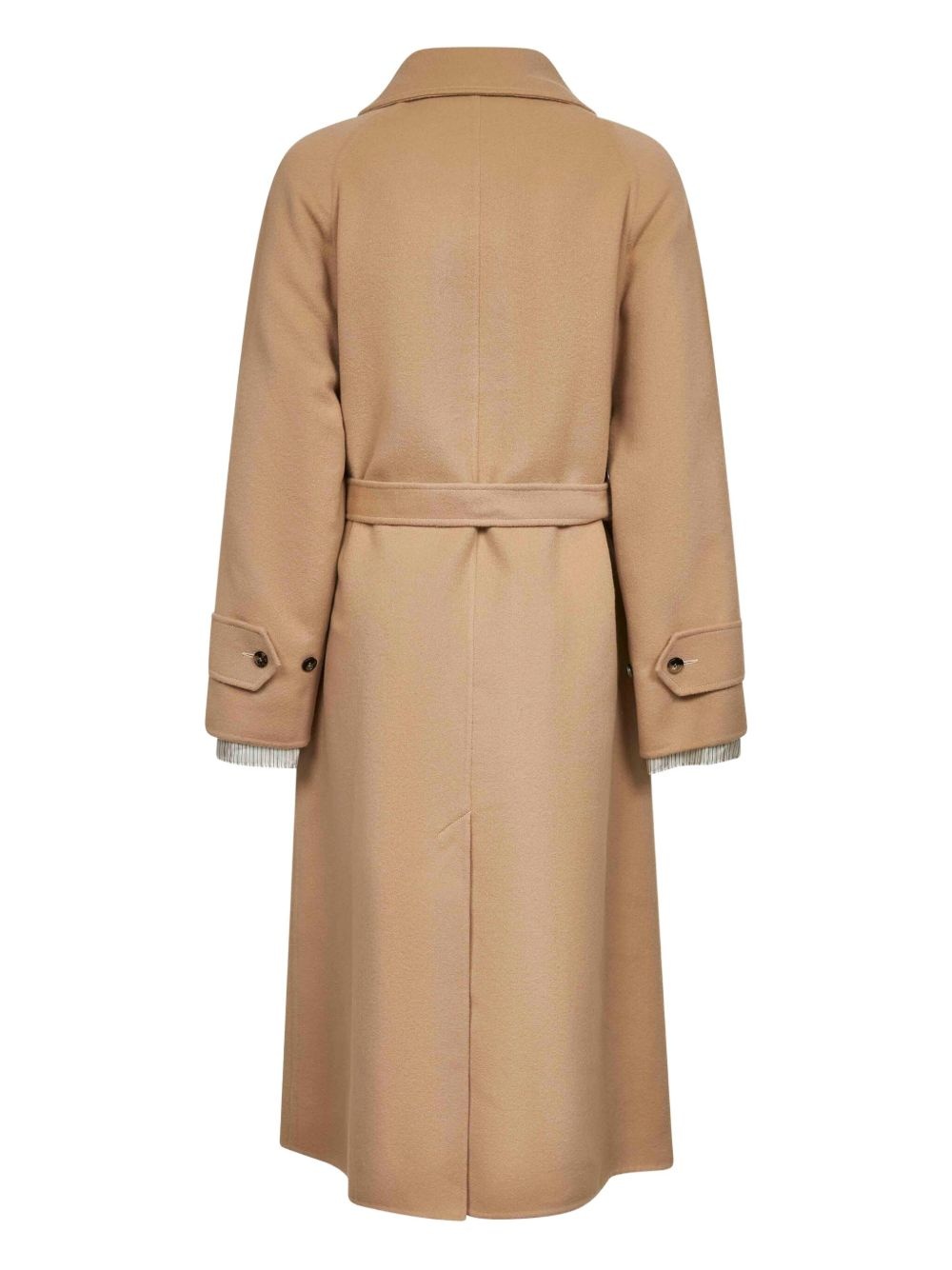 belted raglan-sleeves coat - 2