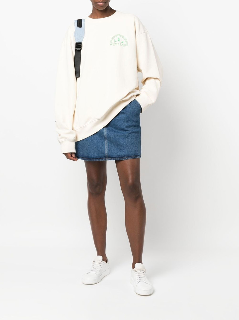 Sporty & Rich Fitness Group logo-print sweatshirt outlook