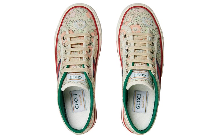【GUCCI】グッチ テニス 1977リバティ フラワー シェリーライン 36+ WMNS) Liberty of London x Gucci Tennis 1977 'Floral - Light