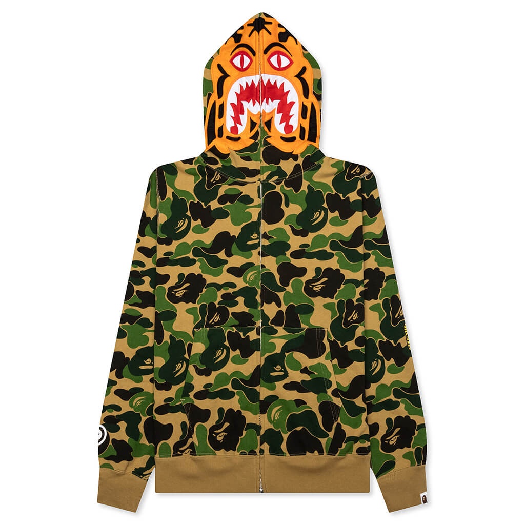 ABC CAMO TIGER FULL ZIP HOODIE - GREEN - 1