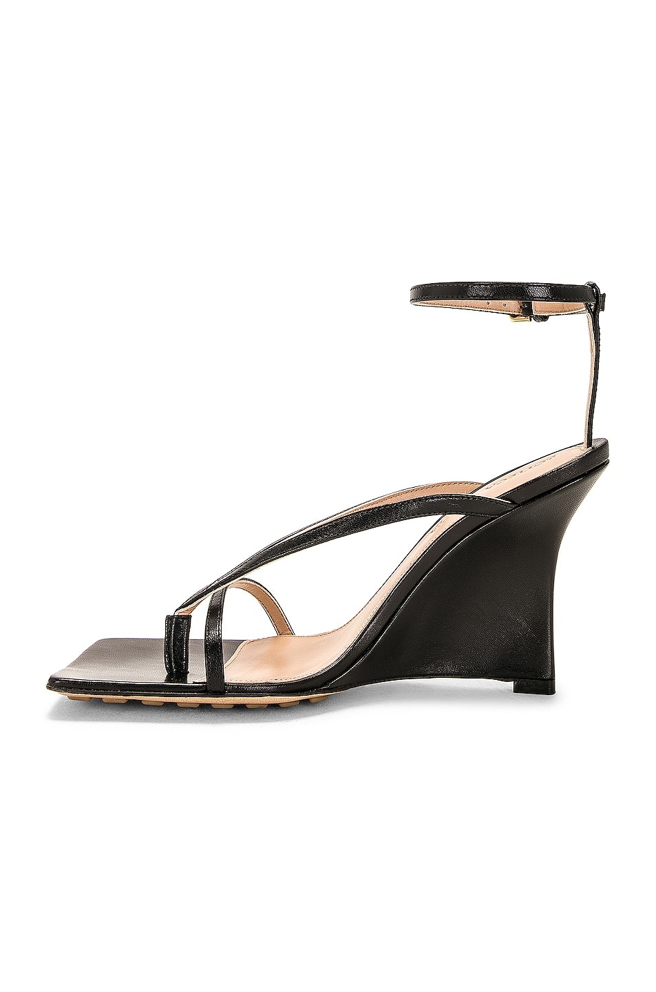 Stretch Ankle Strap Wedge Sandal - 5