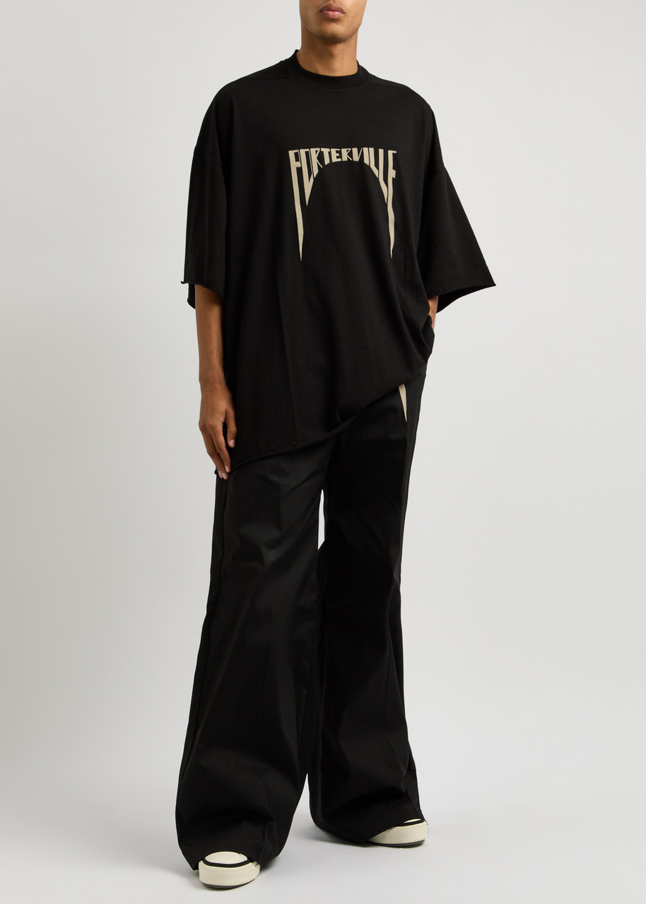 Porterville wide-leg stretch-cotton poplin trousers - 4