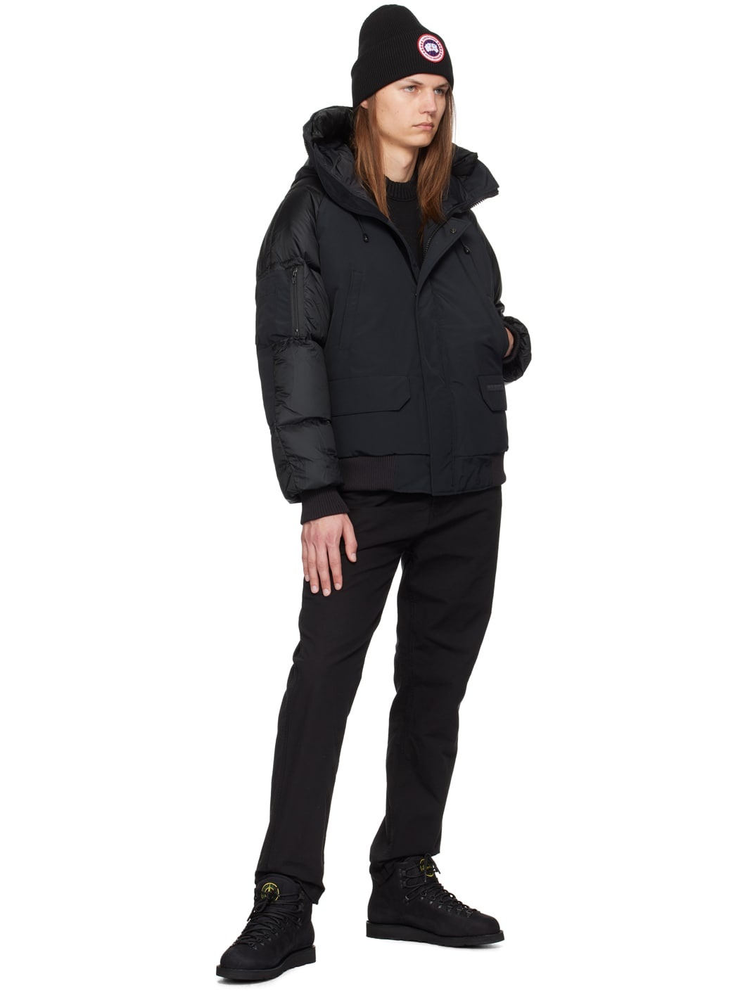 Black 'Paradigm' 'Black Label' Chilliwack Bomber Down Jacket - 5
