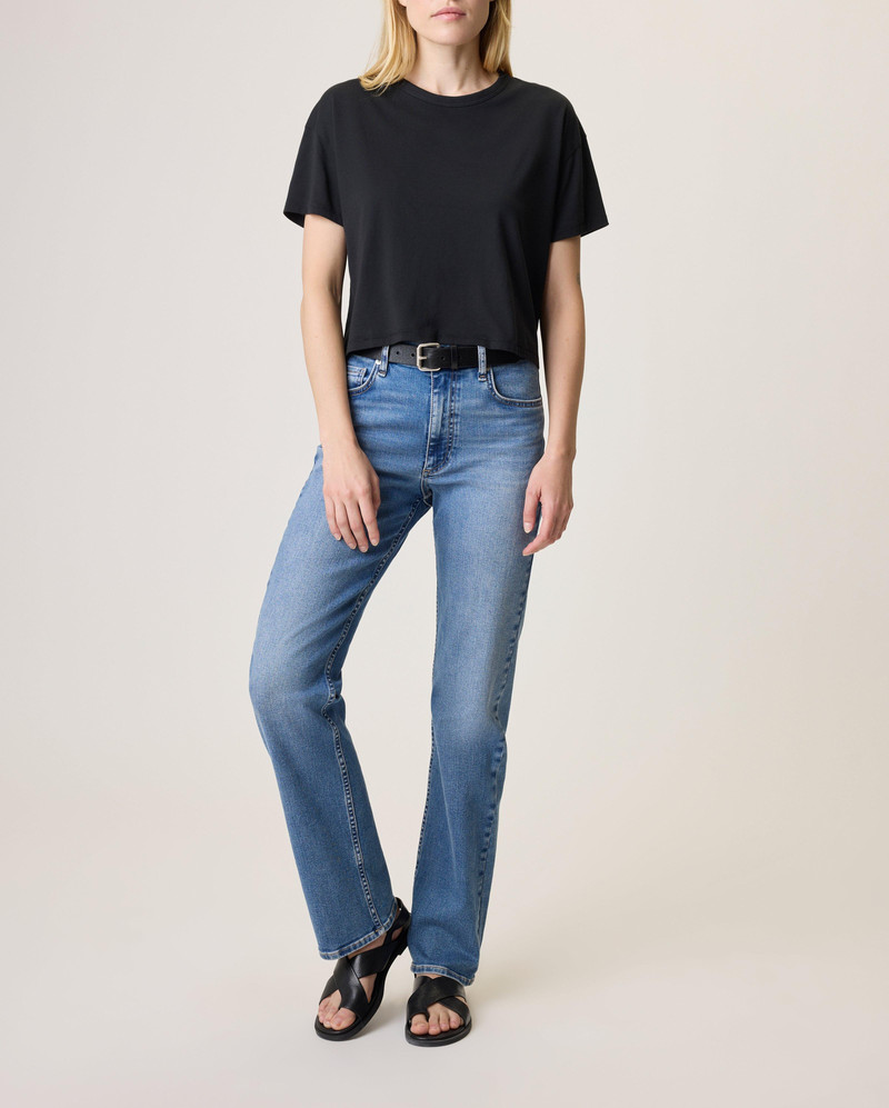 Hattie Ankle Straight Jeans Vintage Stretch Denim in Visalia 1