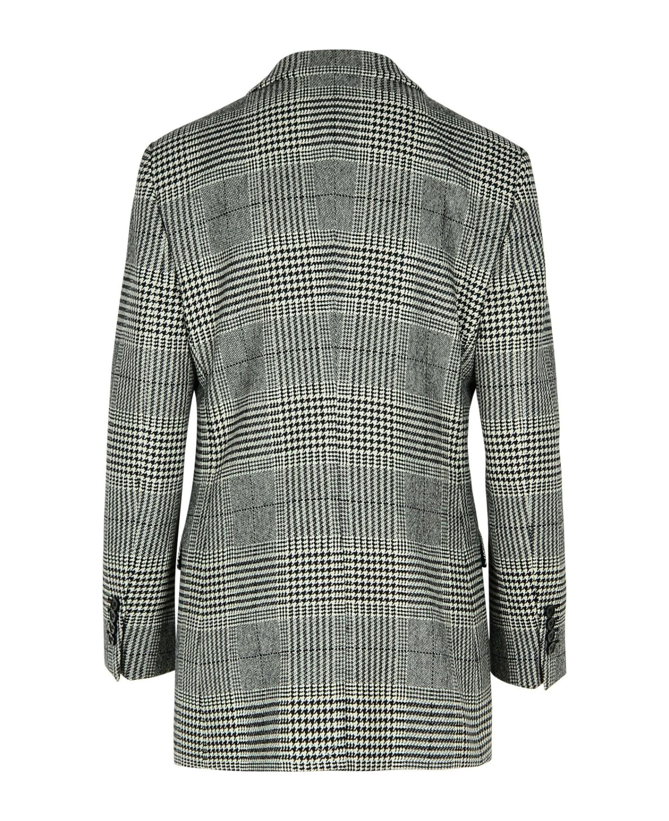 Grey Virgin Wool Blend Blazer - 3