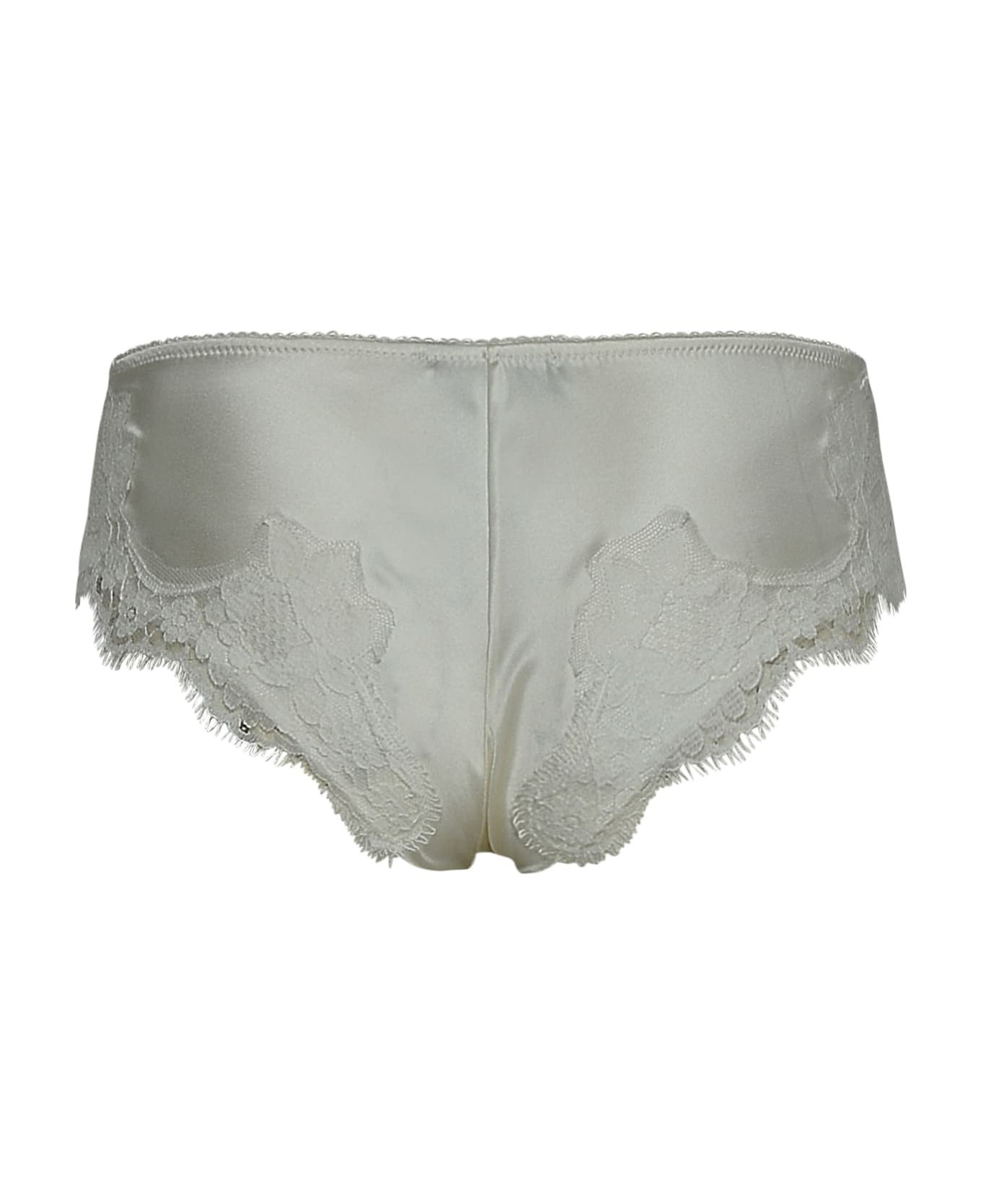 White Silk Blend Briefs - 3
