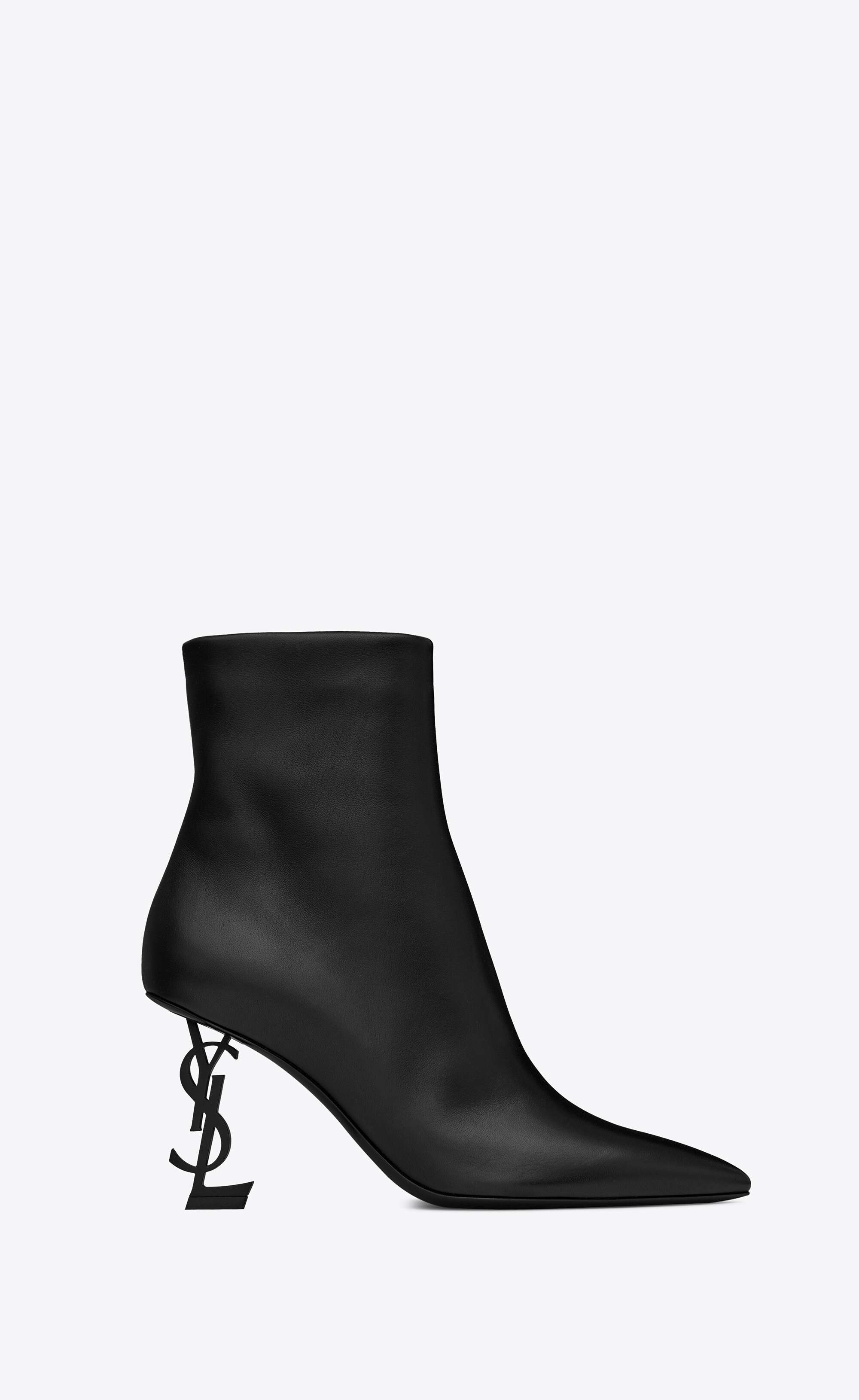 opyum booties in leather with black heel - 1