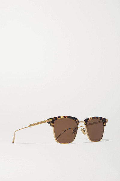 Bottega Veneta Light Ribbon square-frame gold-tone and tortoiseshell acetate sunglasses  outlook