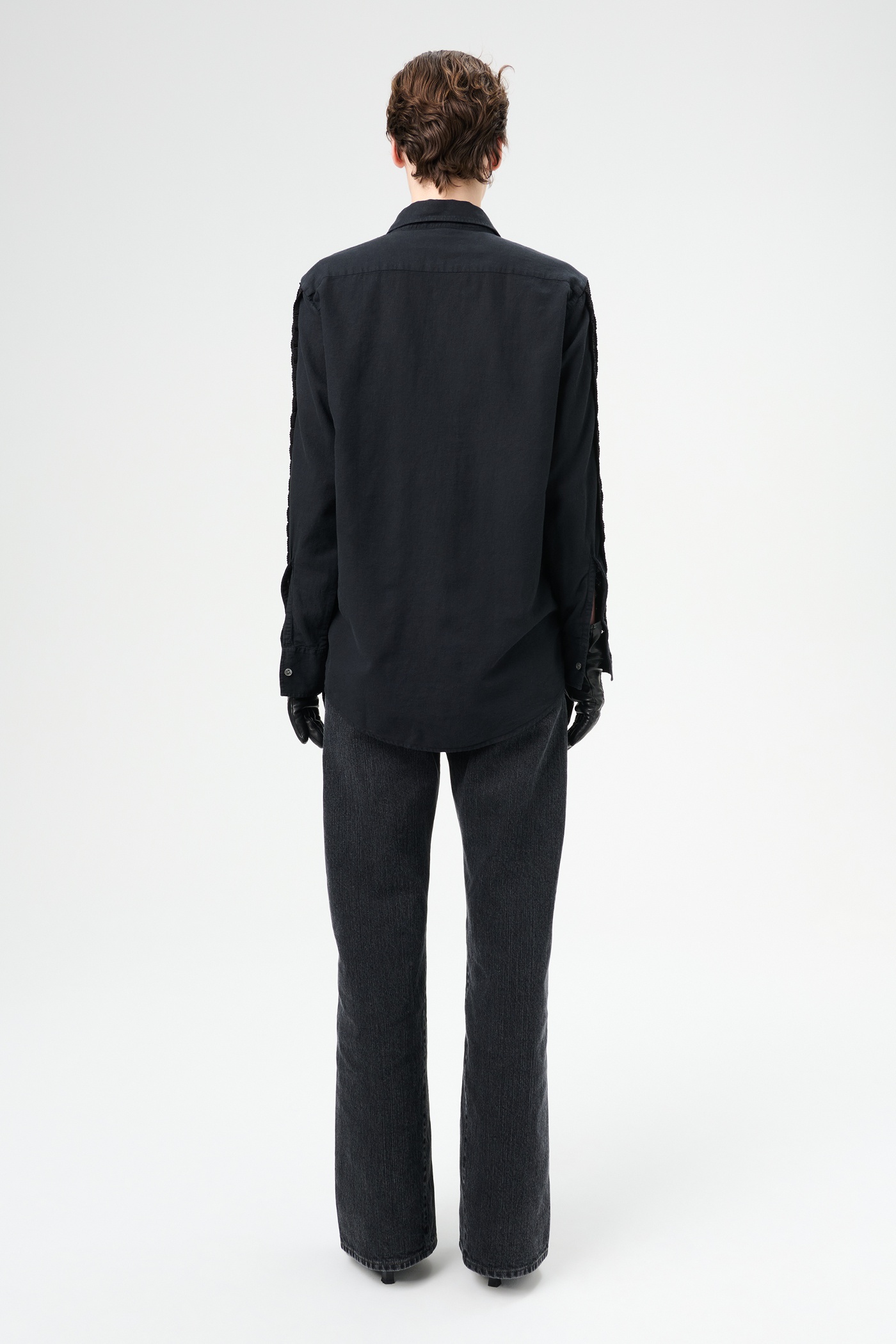 Sincere Shirt Pleated Black Kitchen Weave - 6