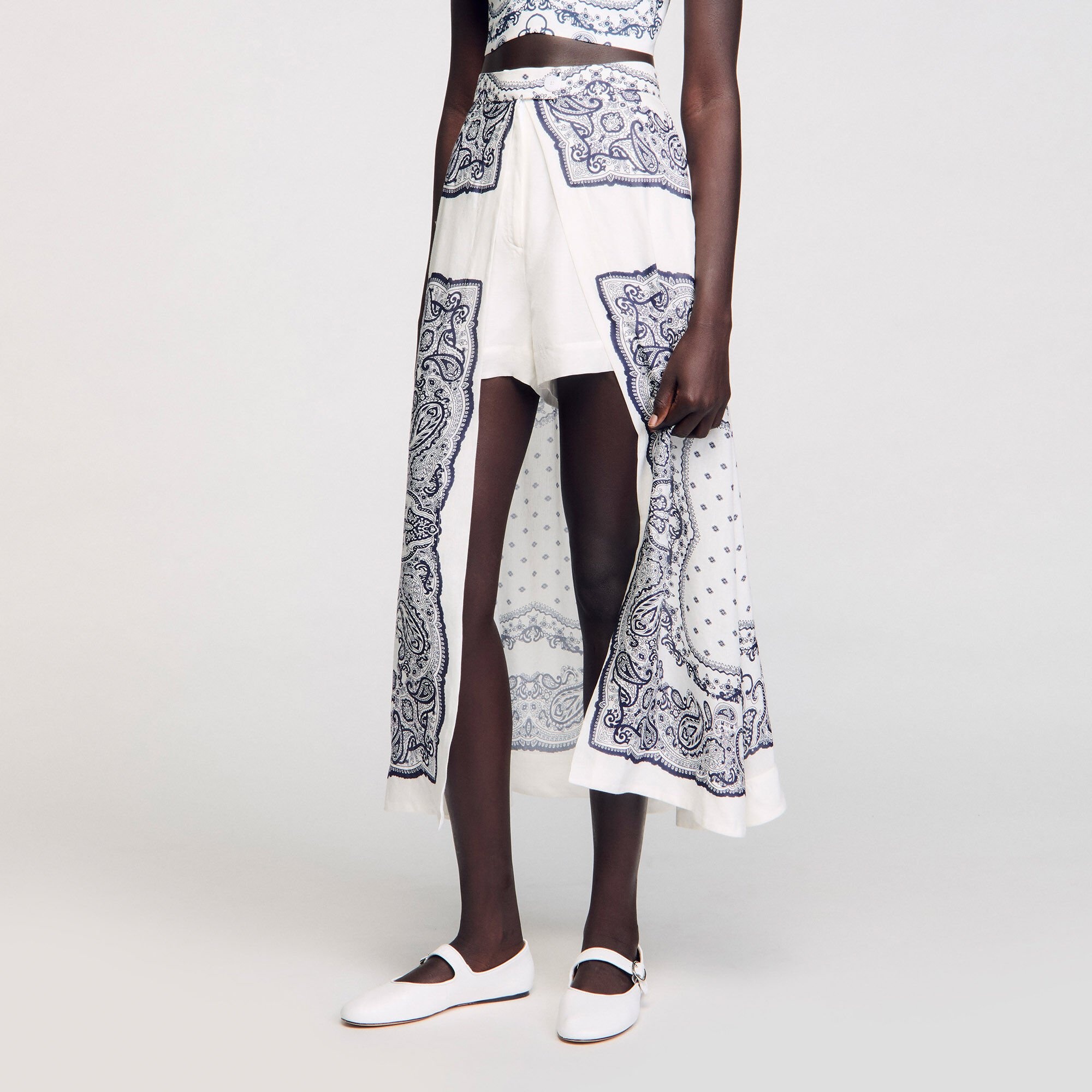 BANDANA-MOTIF SKIRT SHORTS - 4