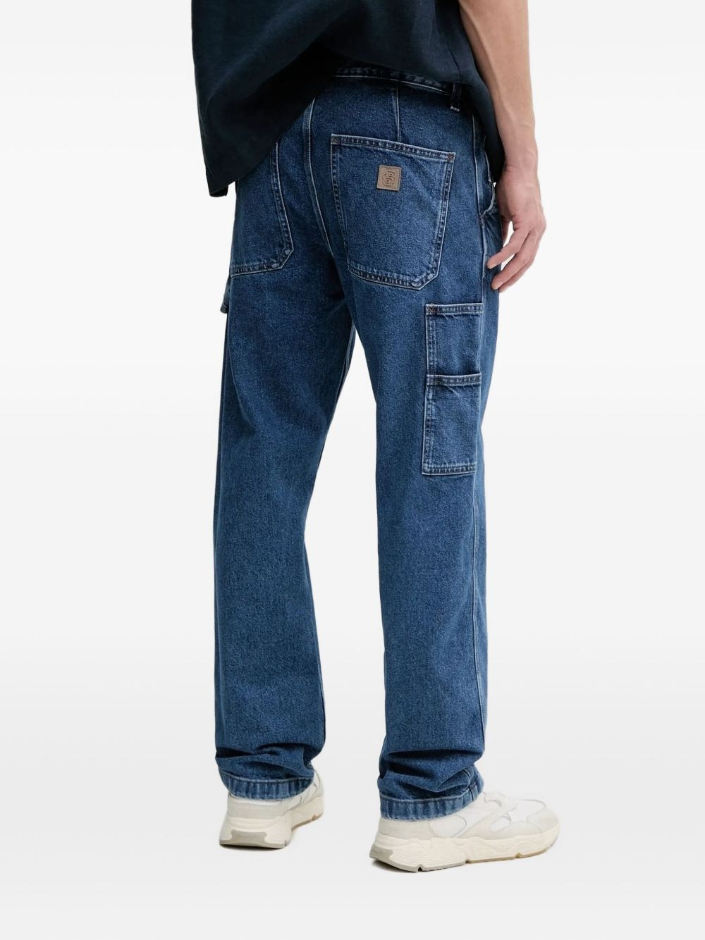 multiple-pockets straight-leg jeans - 3
