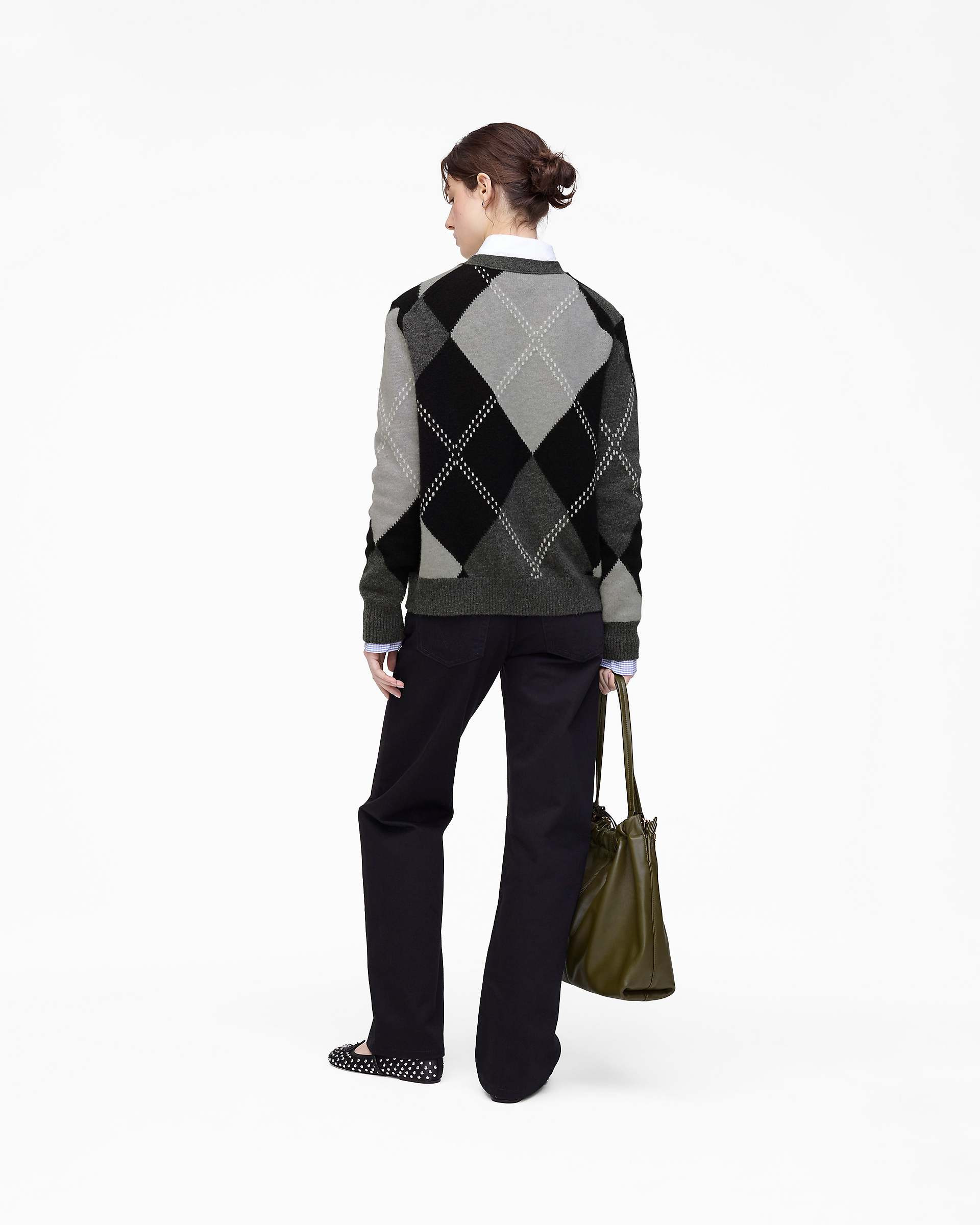 PREPPY DAISY ARGYLE CARDIGAN - 4