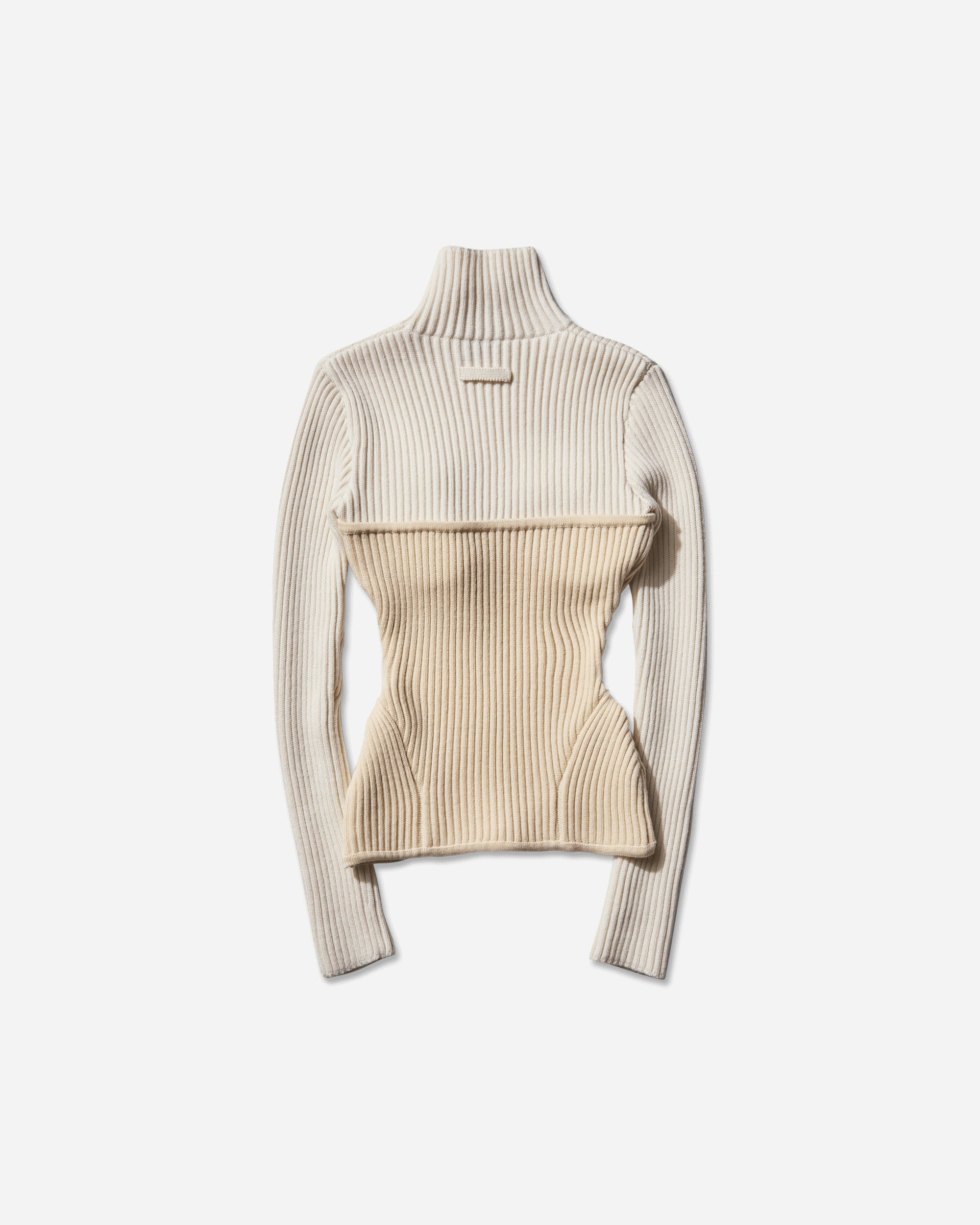 Women's Corset Turtleneck Sweater White - 2
