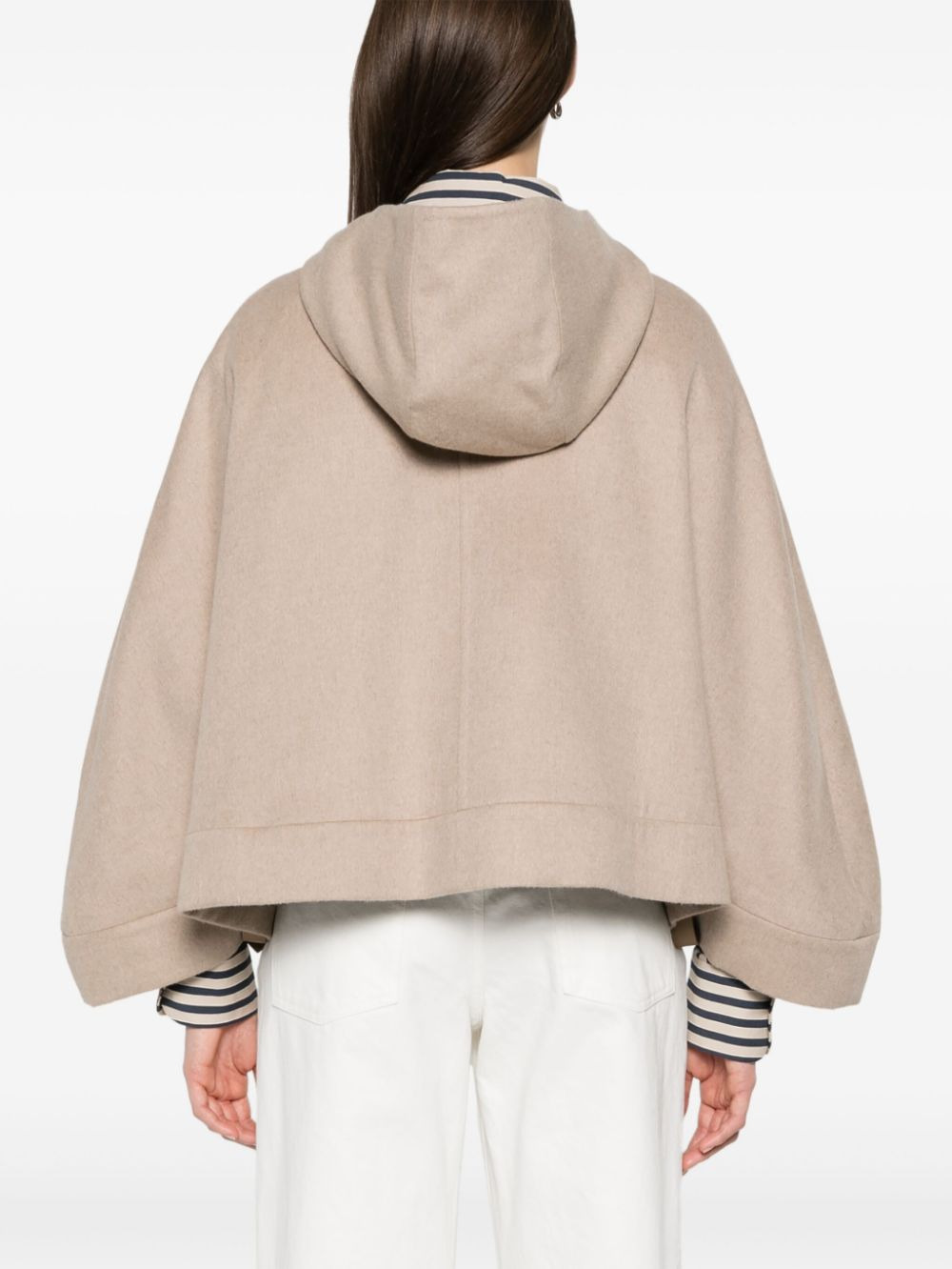 Max Mara Women Wool Hooded Cape - 5