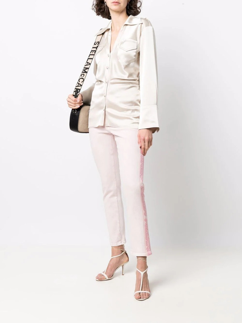 Stella McCartney logo tape slim jeans outlook