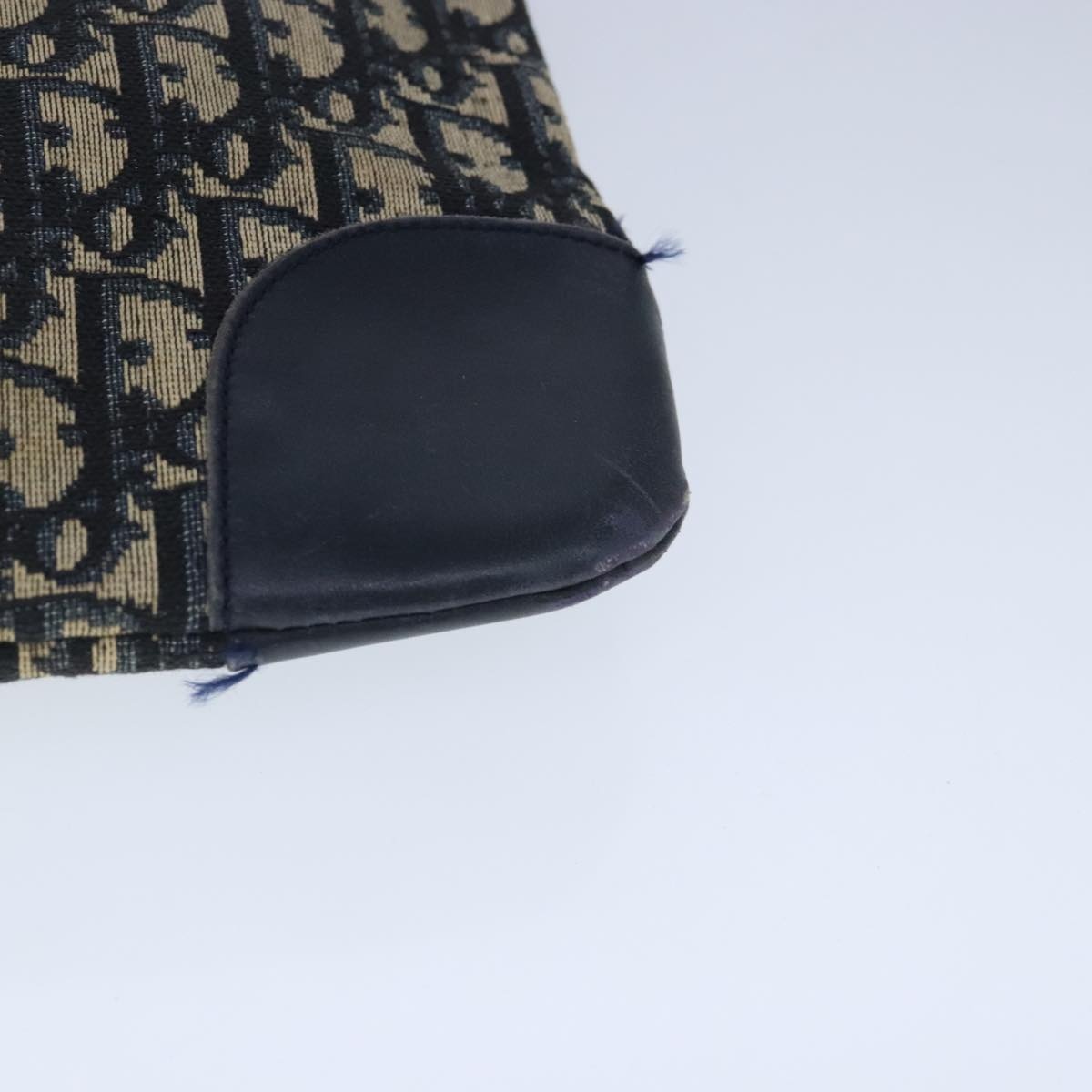DIOR Trotter Canvas Hand Bag Canvas Navy - 14