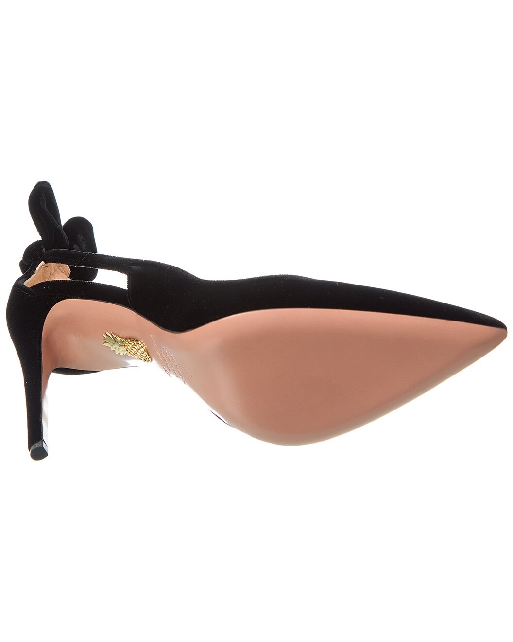 Aquazzura Bow Tie 105 Velvet Pump - 4