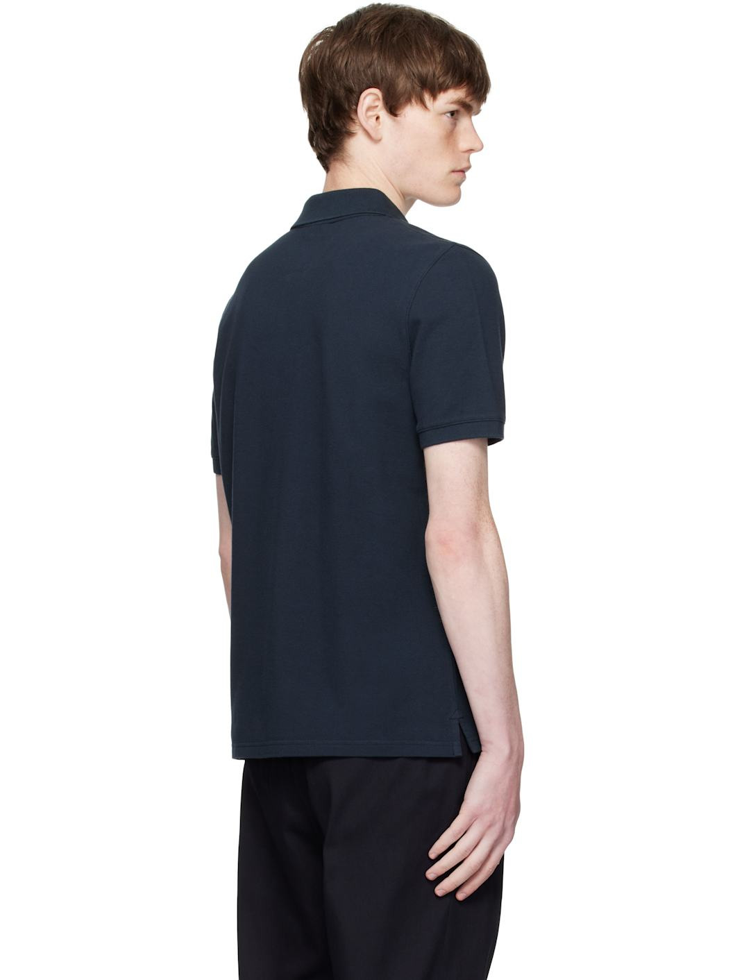 Navy Fox Head Patch Regular Polo - 3