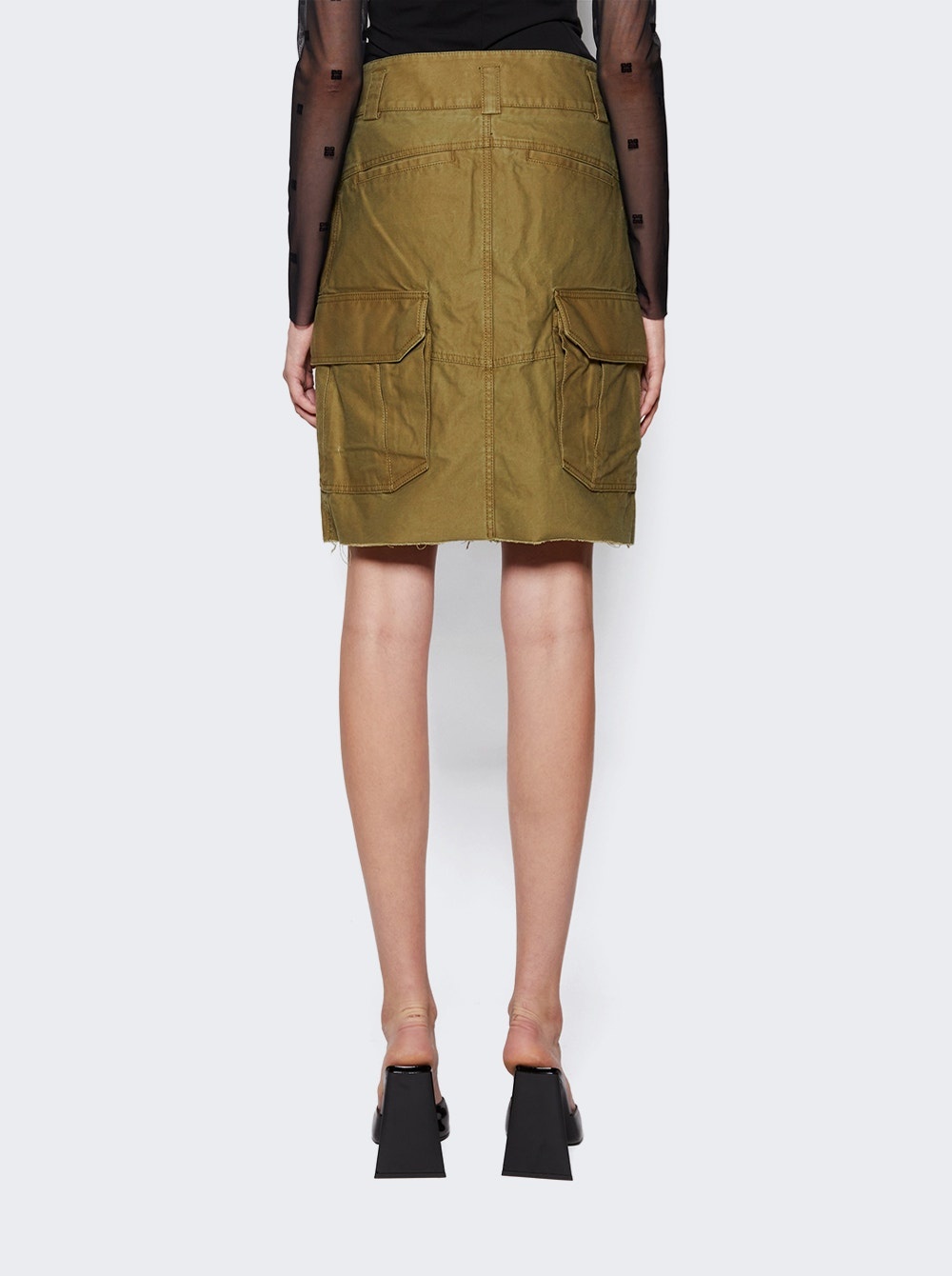 Cargo Skirt Olive Green - 5