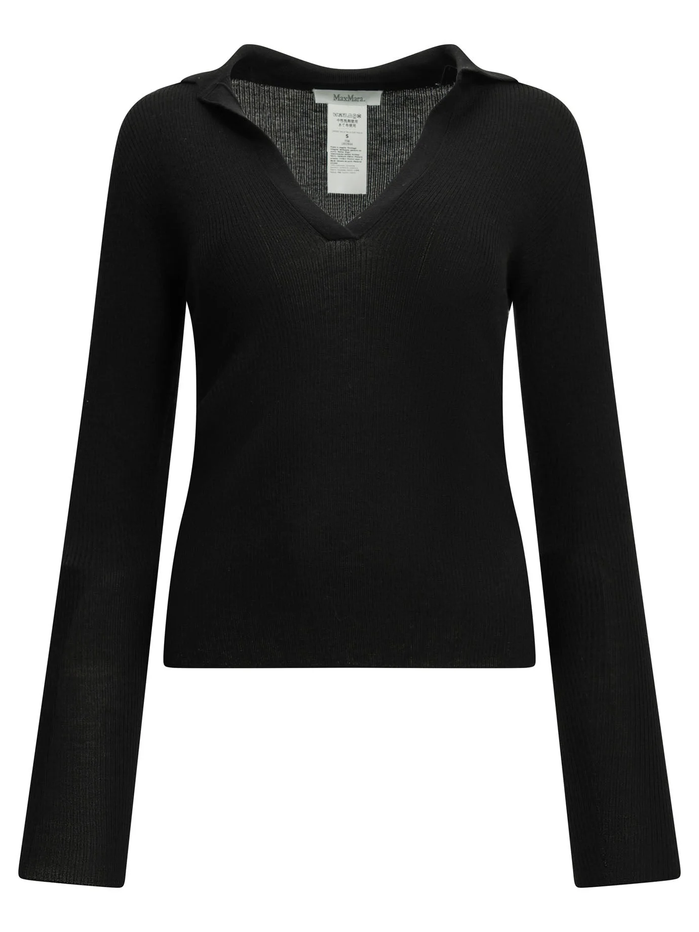 Max Mara Cashmere Polo Shirt Black - 1