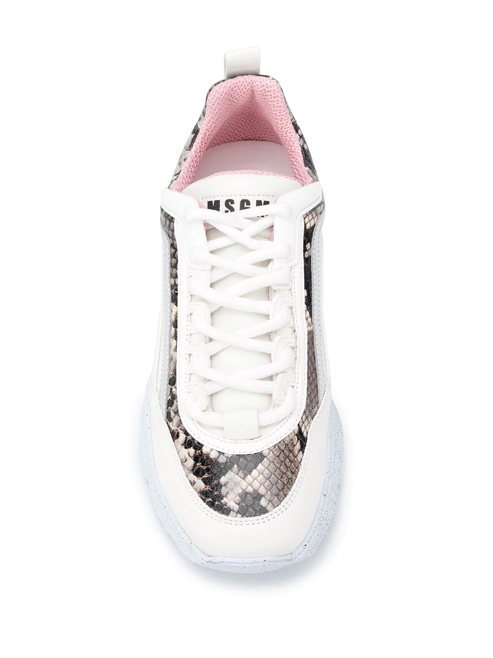 snakeskin-effect detail sneakers - 4