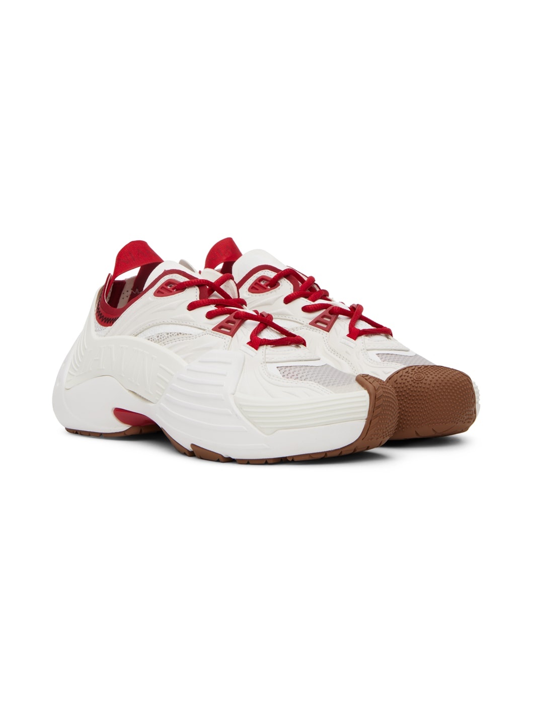 SSENSE Exclusive Red & White Flash-X Sneakers - 4