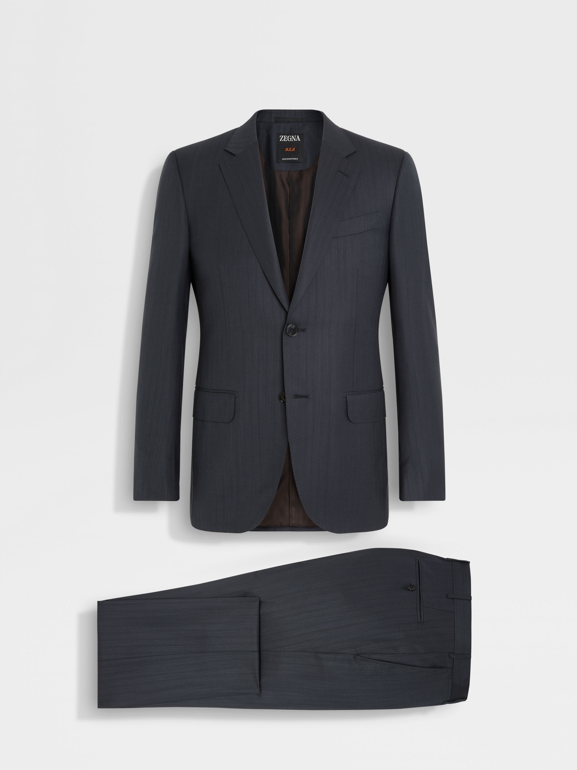 DARK GREY CENTOVENTIMILA WOOL SUIT - 2