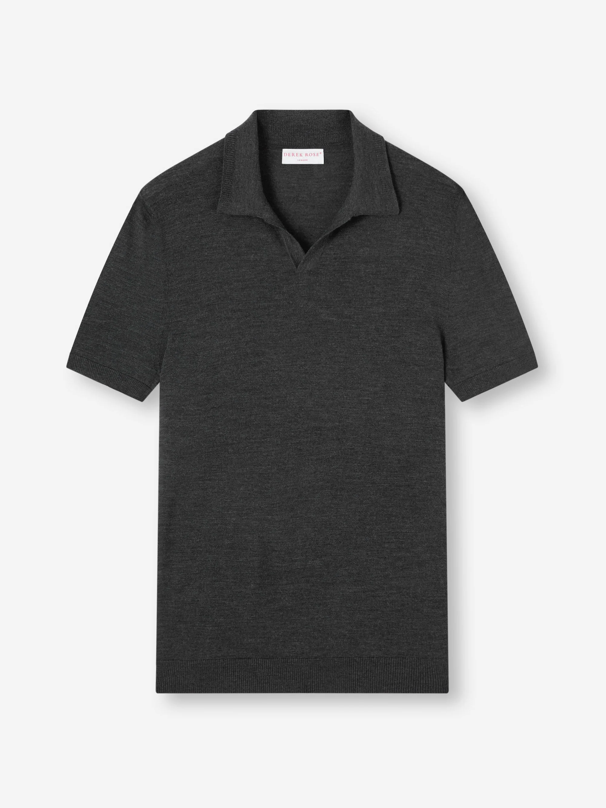 Men's Polo Shirt Orson Merino Wool Charcoal Gray - 1