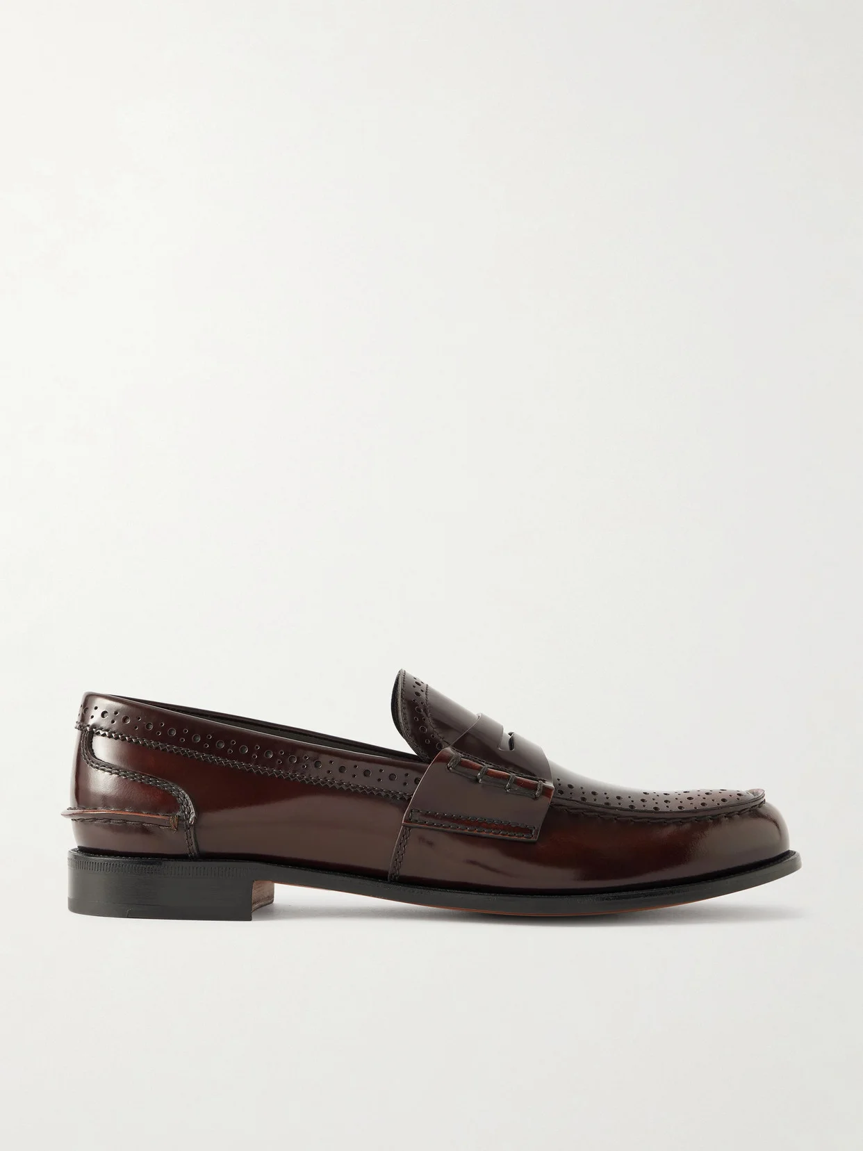 Robin Glossed-leather Penny Loafers - 1