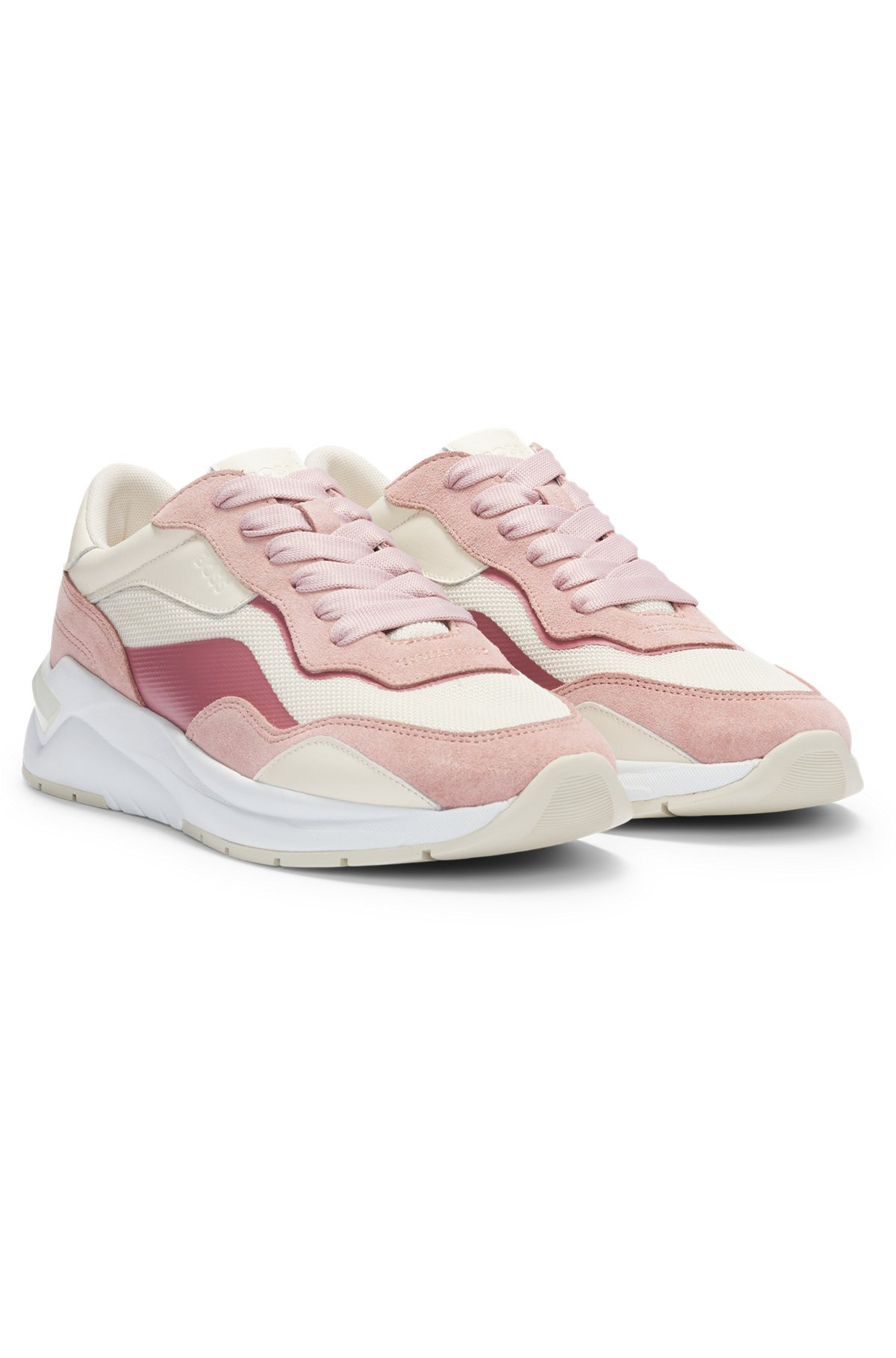 LACE-UP TRAINERS WITH SUEDE, MESH AND FAUX LEATHER - 2