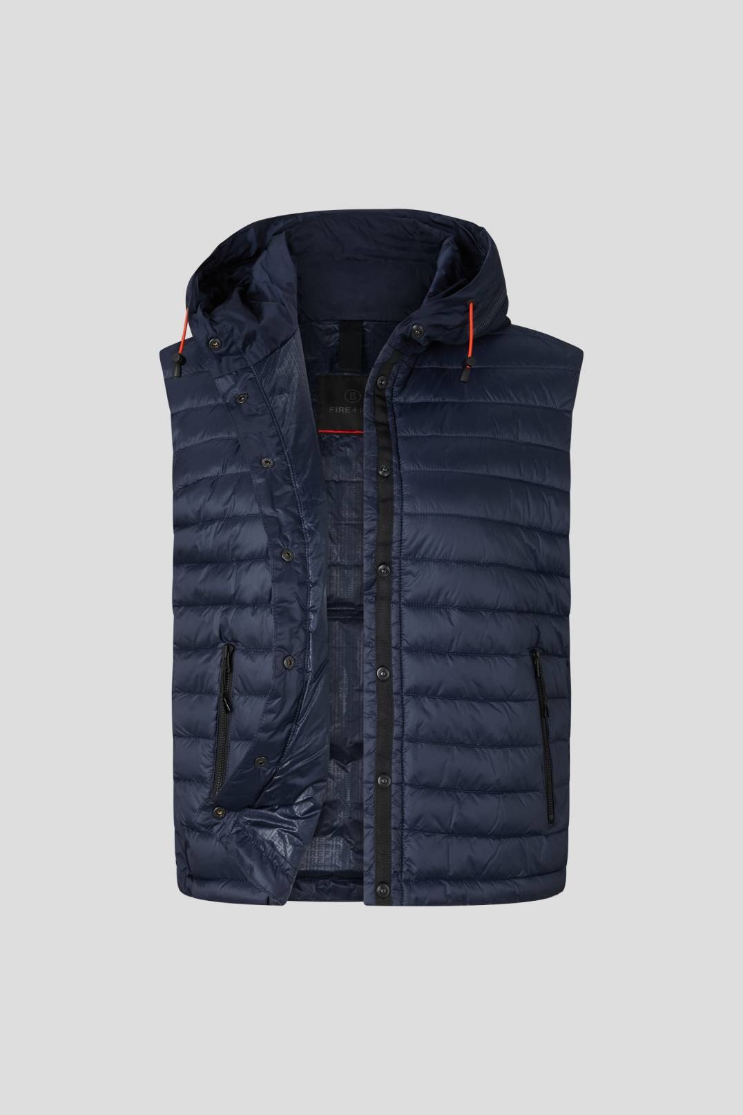 KANYA QUILTED WAISTCOAT IN NAVY BLUE - 8