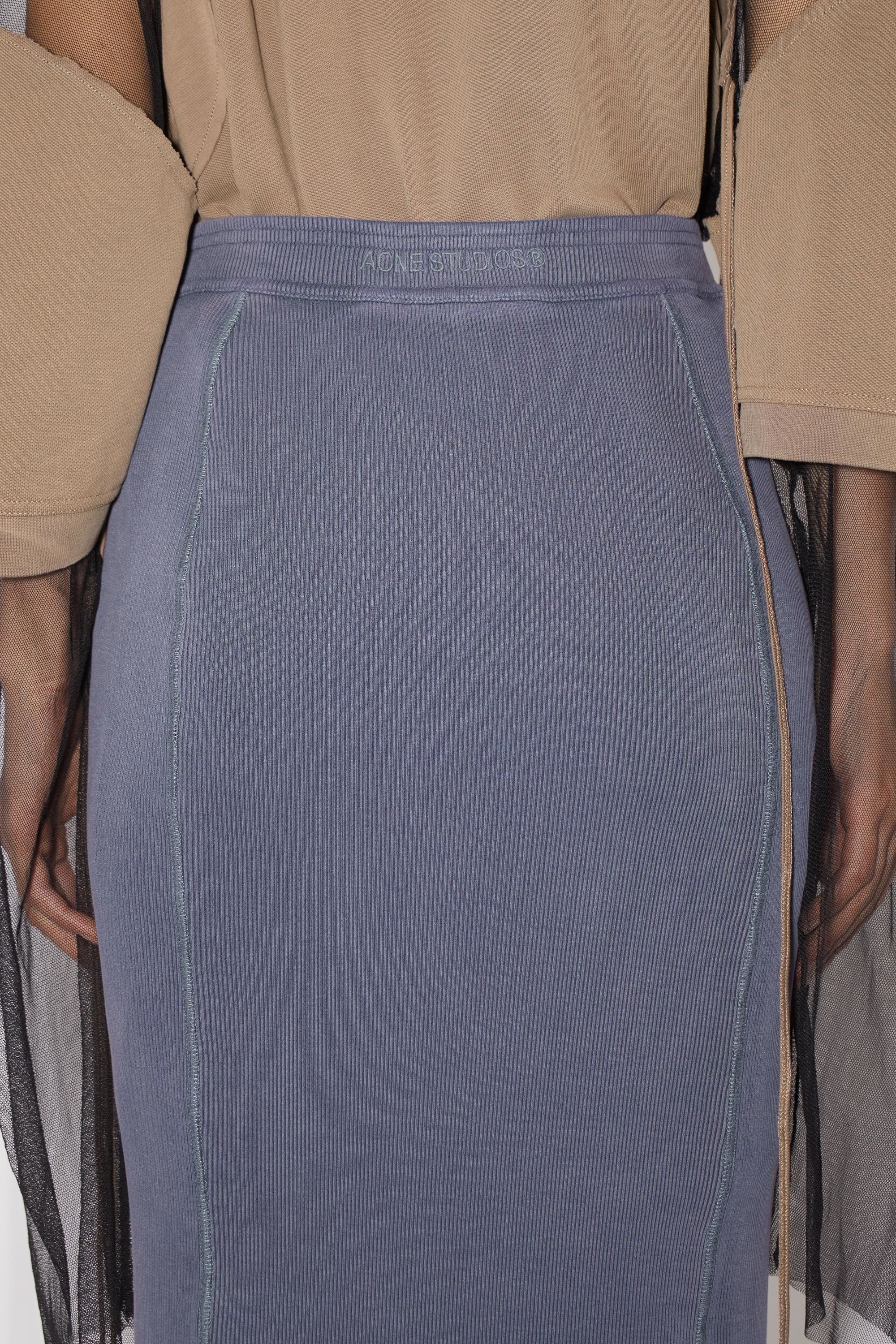 Ribbed Midi skirt - Lavender purple - 5