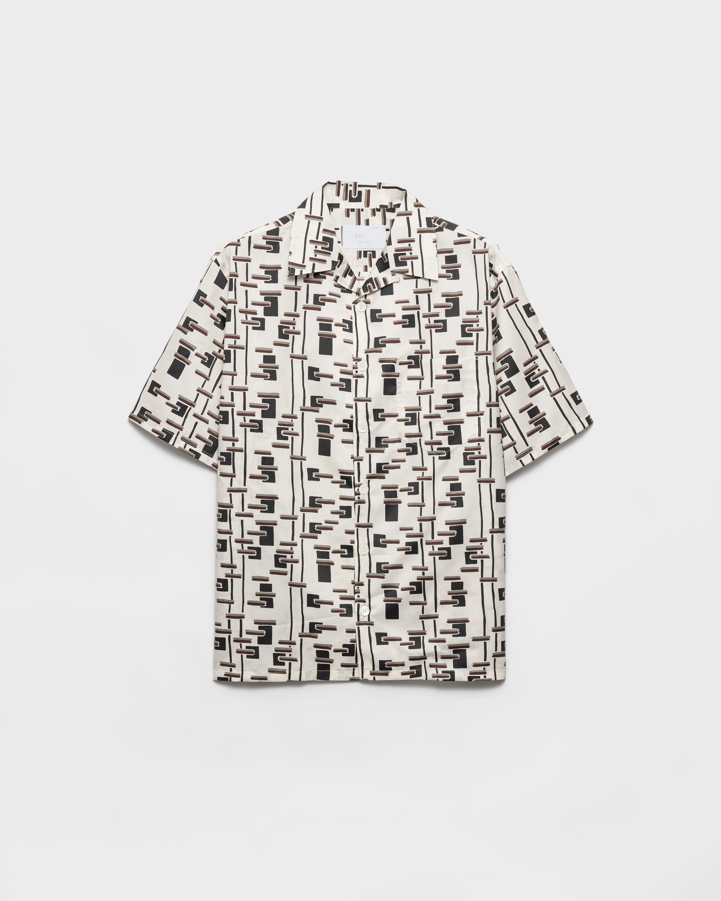 Printed cotton blend shirt - 1