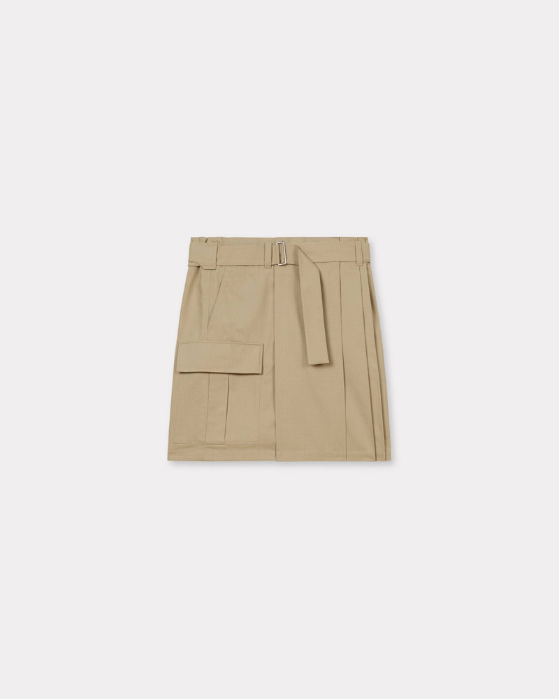 Asymetric skirt with cargo details in cotton 1