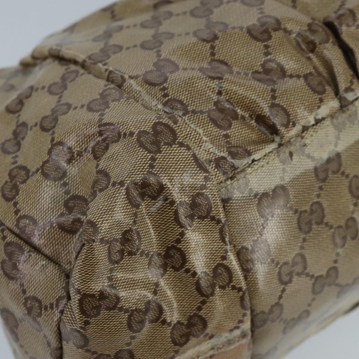 GUCCI GG Crystal Hand Bag Beige Gold - 15