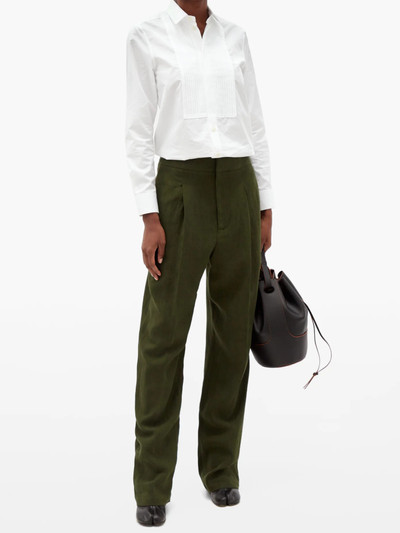 Haider Ackermann High-rise linen wide-leg trousers outlook