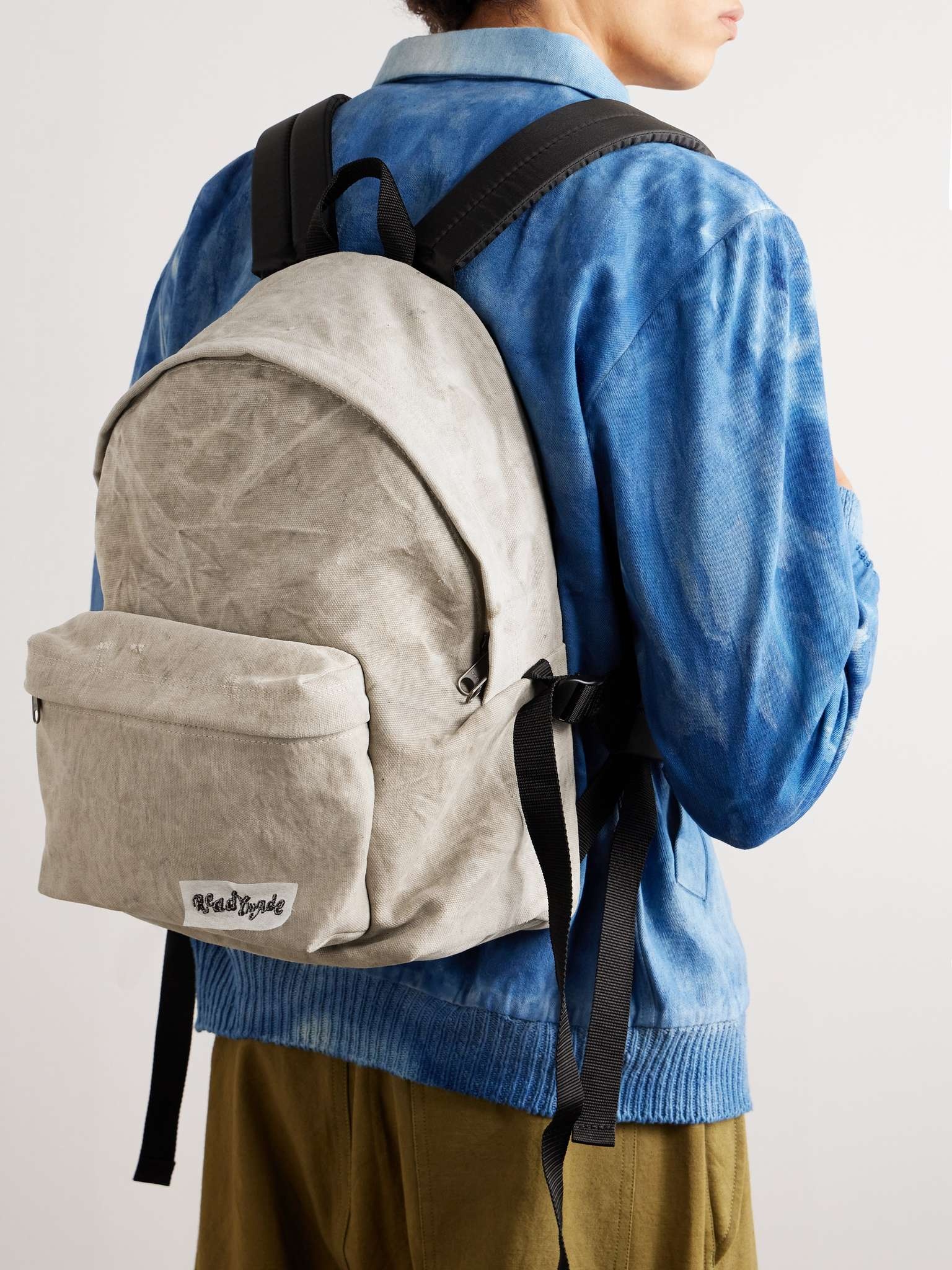 Logo-Appliquéd Distressed Cotton-Canvas Backpack - 2