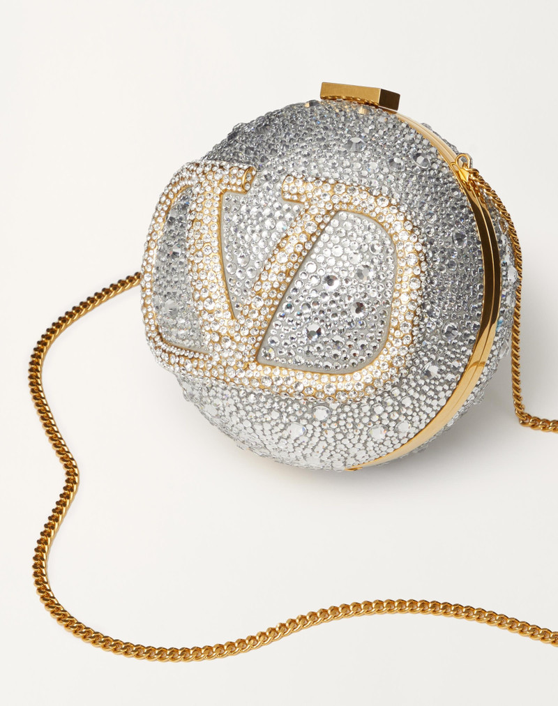 Valentino VLOGO SIGNATURE METAL AND SWAROVSKI® CRYSTAL MINAUDIÈRE outlook