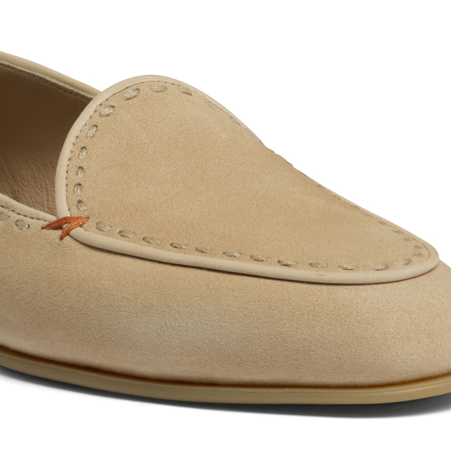 Women's beige suede loafer - 6