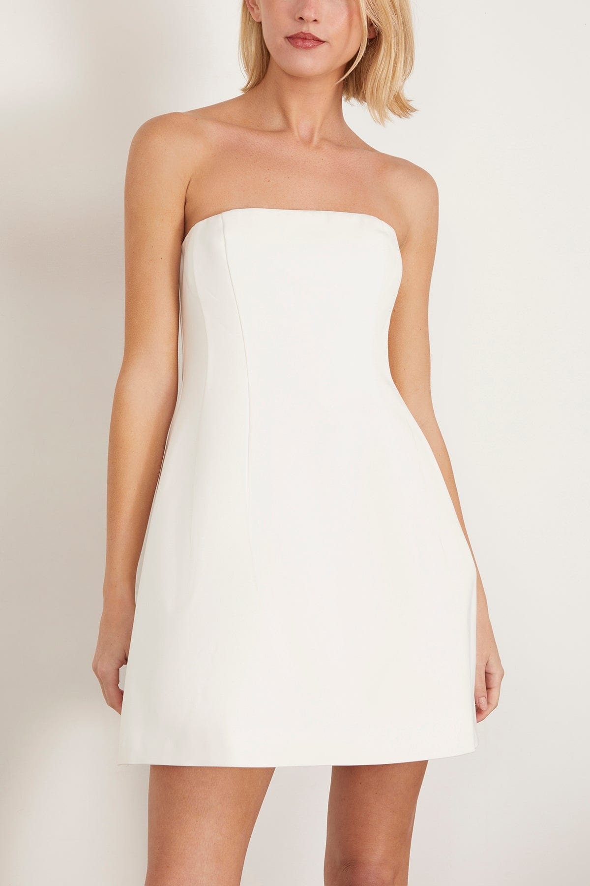 Arta Bustier Mini Dress in White - 3