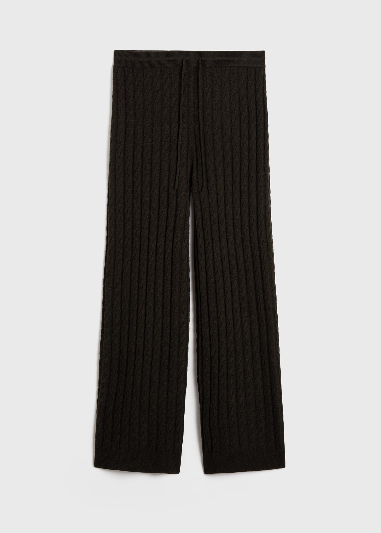 Cable knit trousers espresso - 1