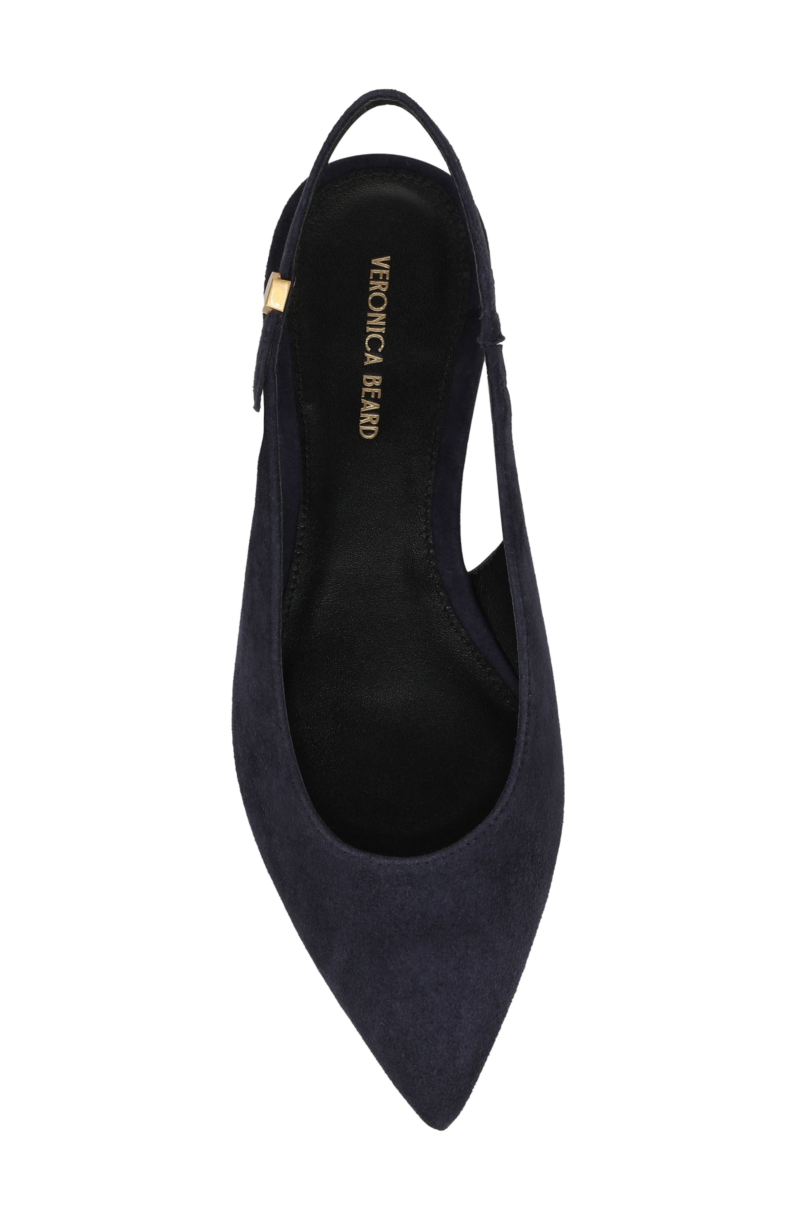 Veronica Beard Shina Slingback Pointed Toe Flat in Navy at Nordstrom - 5