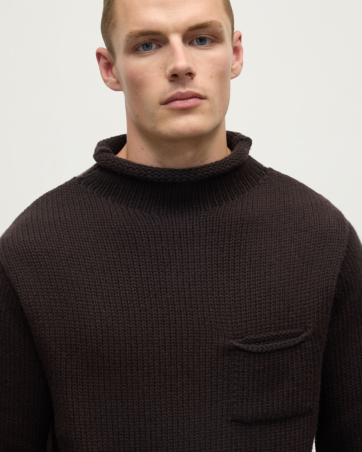 Brown Cashmere Turtleneck Jumper - 5