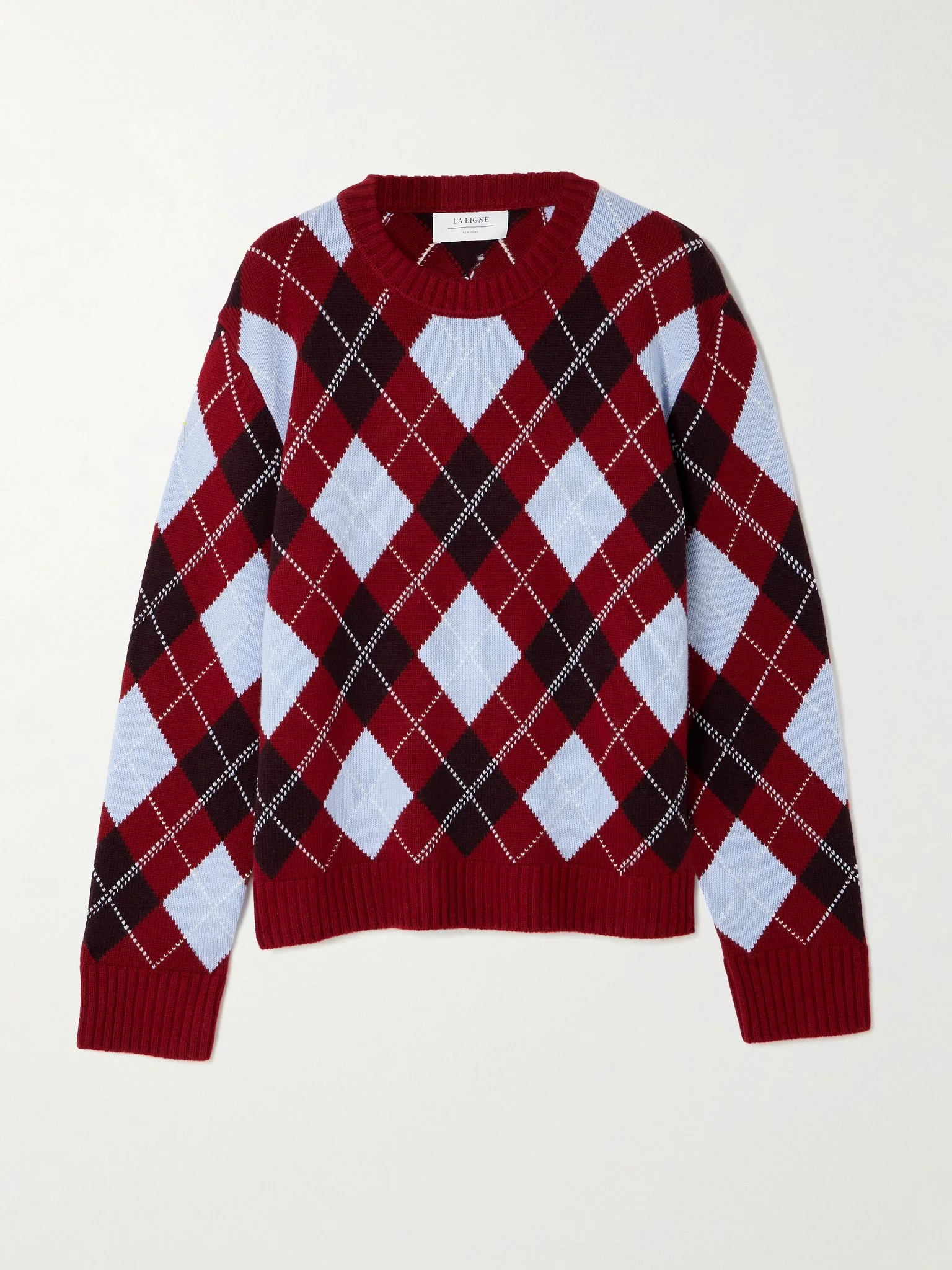 Hamish argyle wool and cashmere-blend sweater Multi - 1