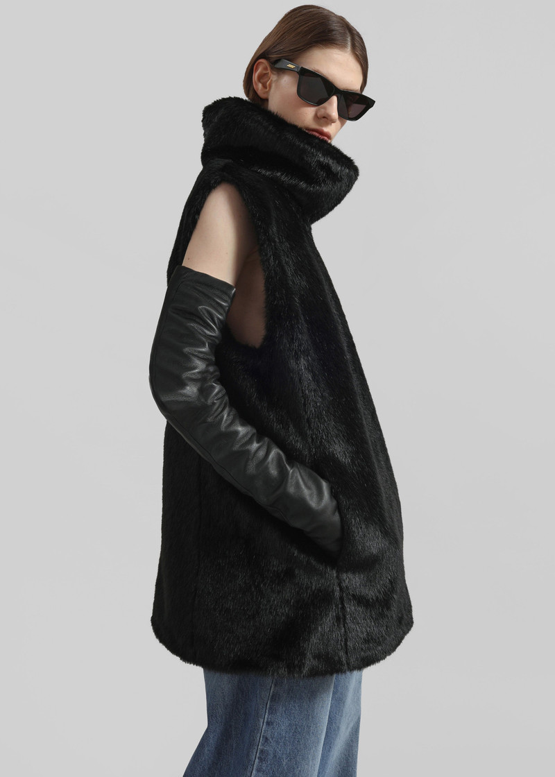 Blaire Funnel Neck Top - Black 5
