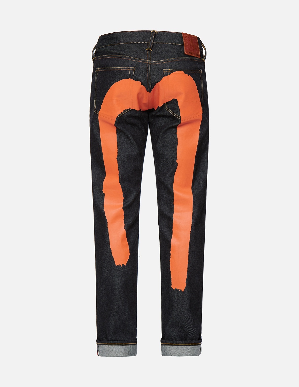 ORANGE BRUSHSTROKE DAICOCK SLIM STRAIGHT FIT JEANS #2010 - 2