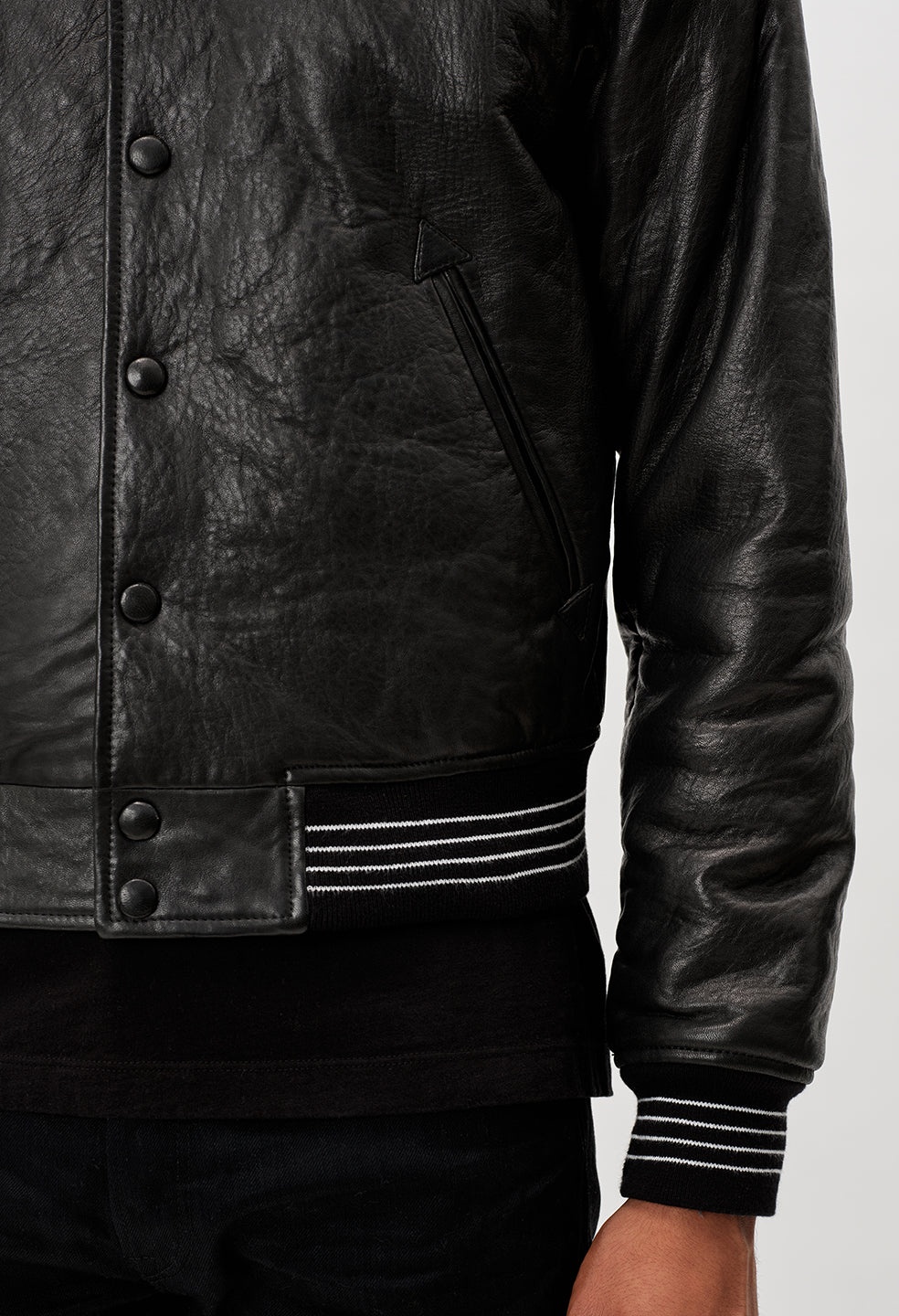 LEATHER STADIUM JACKET - 9