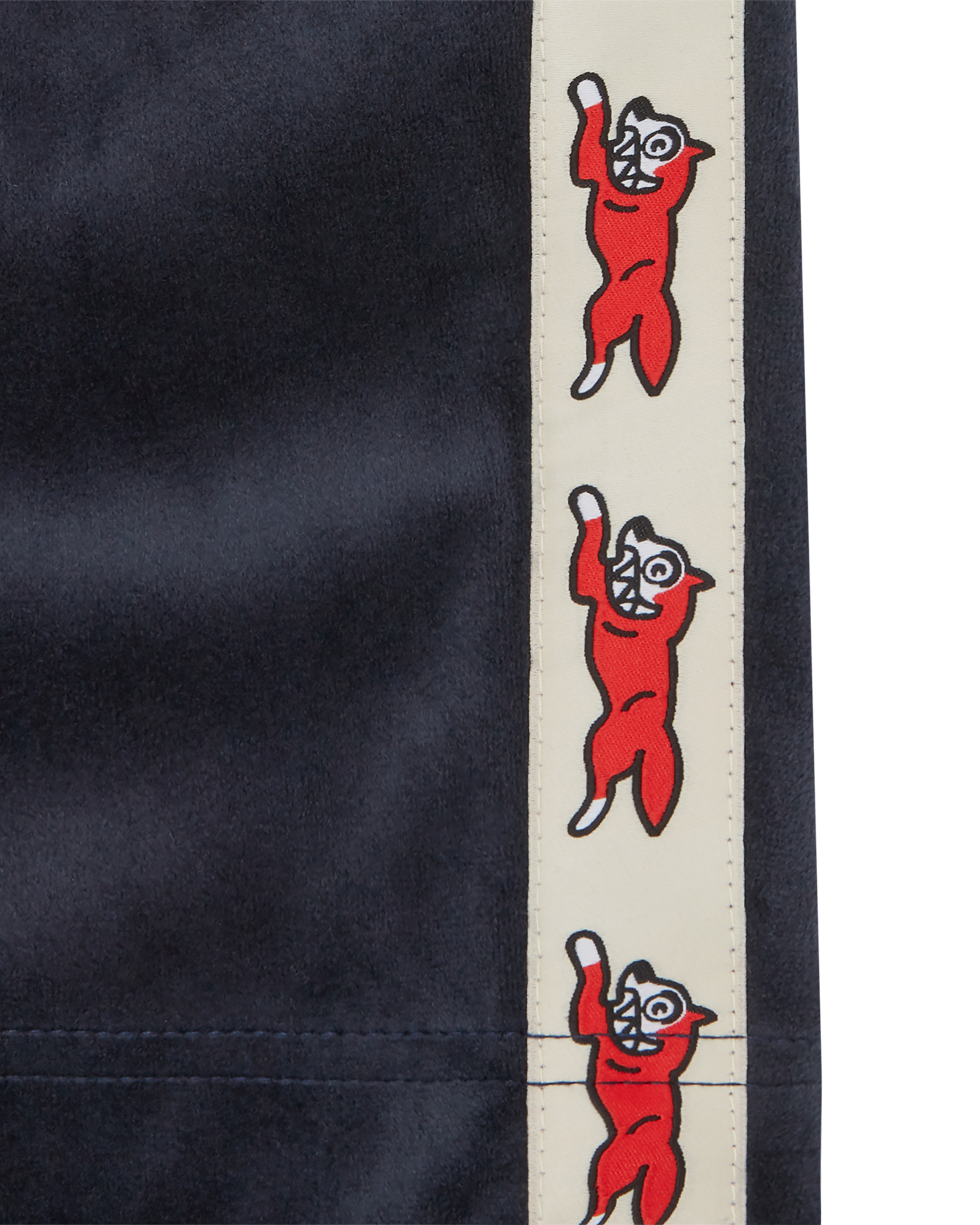 RUNNING DOG TAPED VELOUR TRACK SHORTS - 5