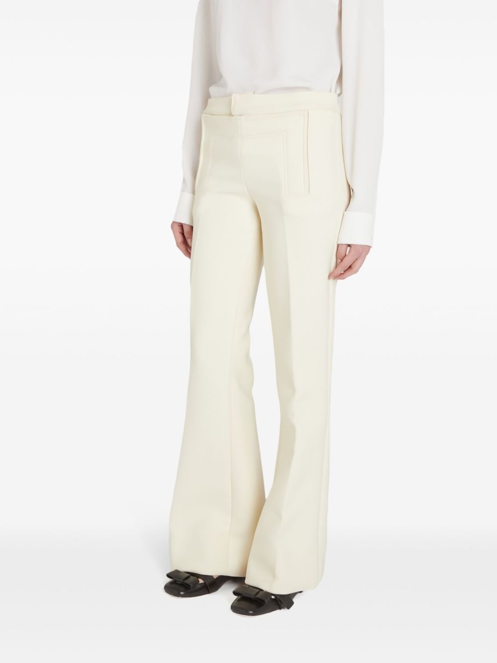 gabardine flared trousers - 5